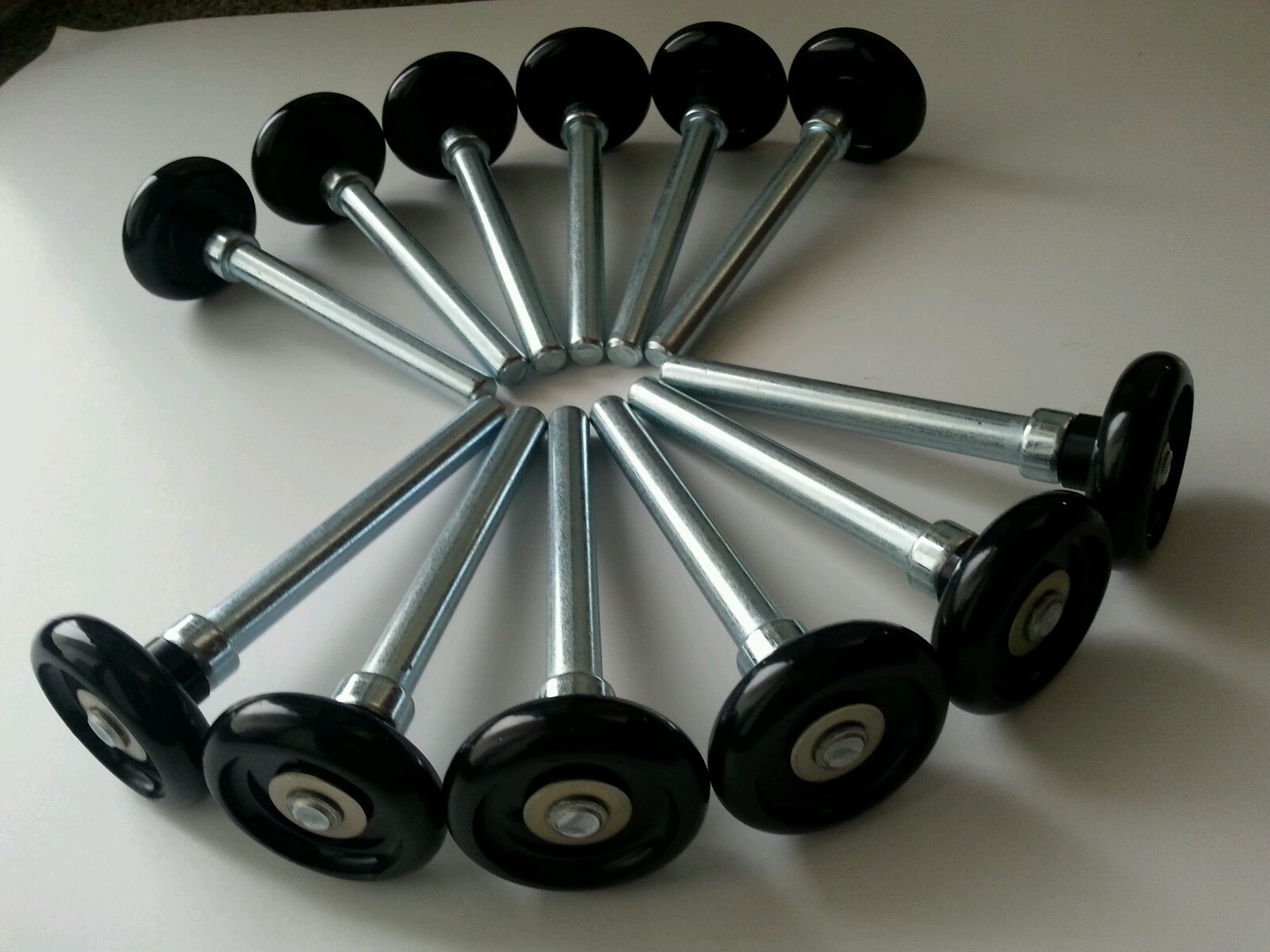 Black Nylon Garage Door Rollers - Wheels - Quiet Nylon - 200 Qty