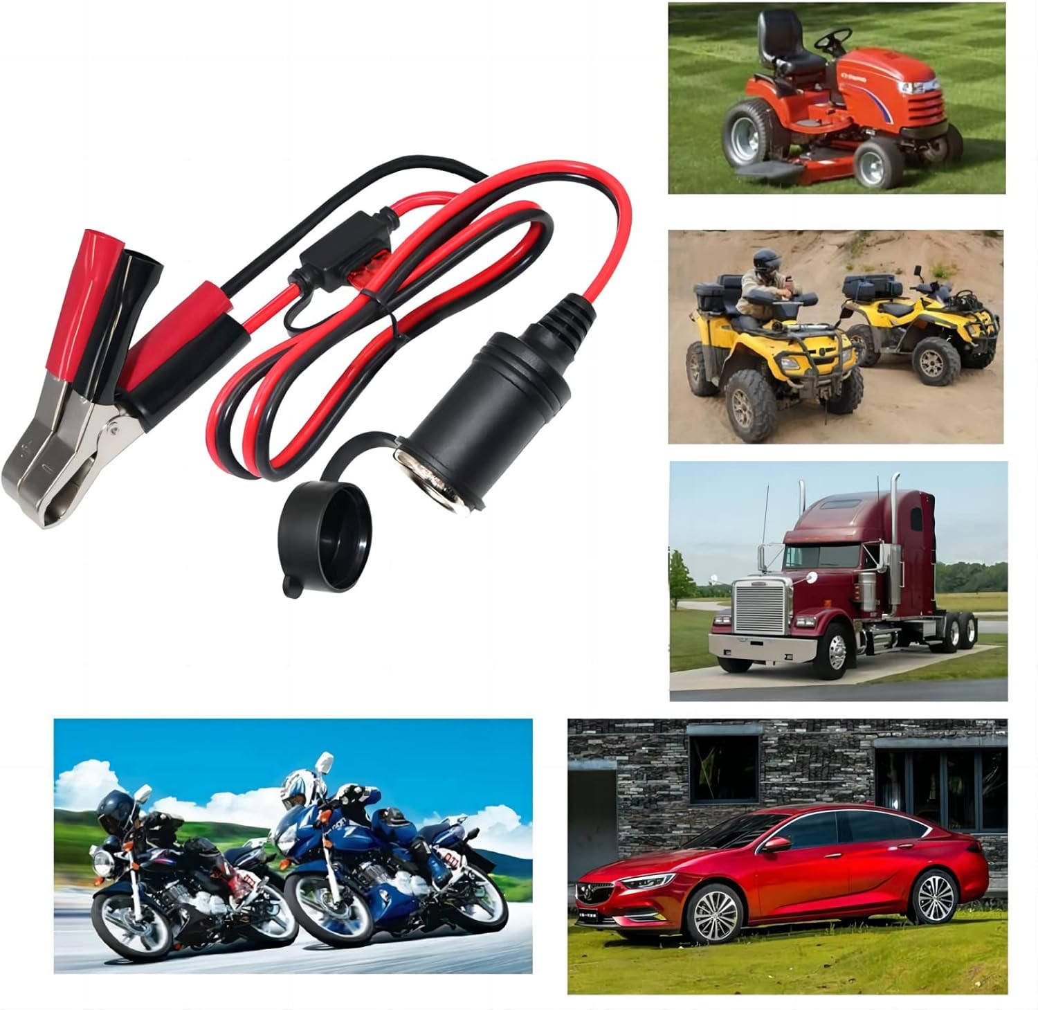 Cigarette Lighter Battery Adapter - Female Cigarette Lighter Socket to 12V Batte