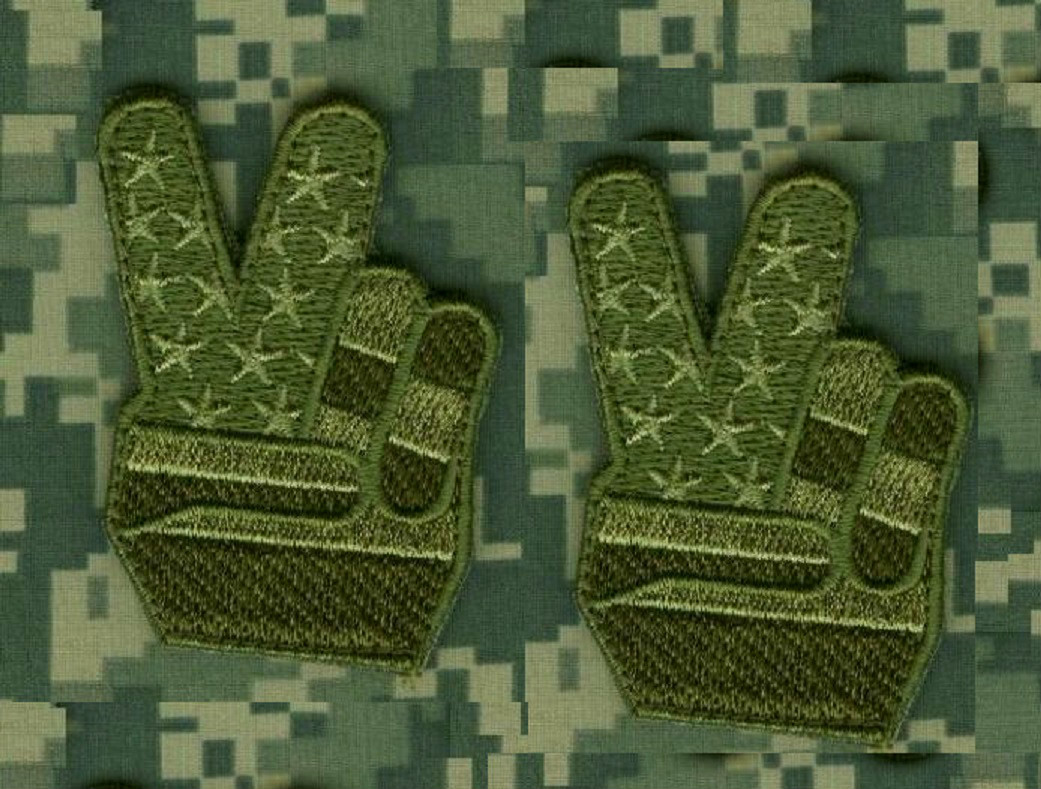 Syria-Iraq JSOC ADVISORS SFG SAS  ODAJTF2 KSK velkrö 2" 2-TAB:  ✌V for Victory