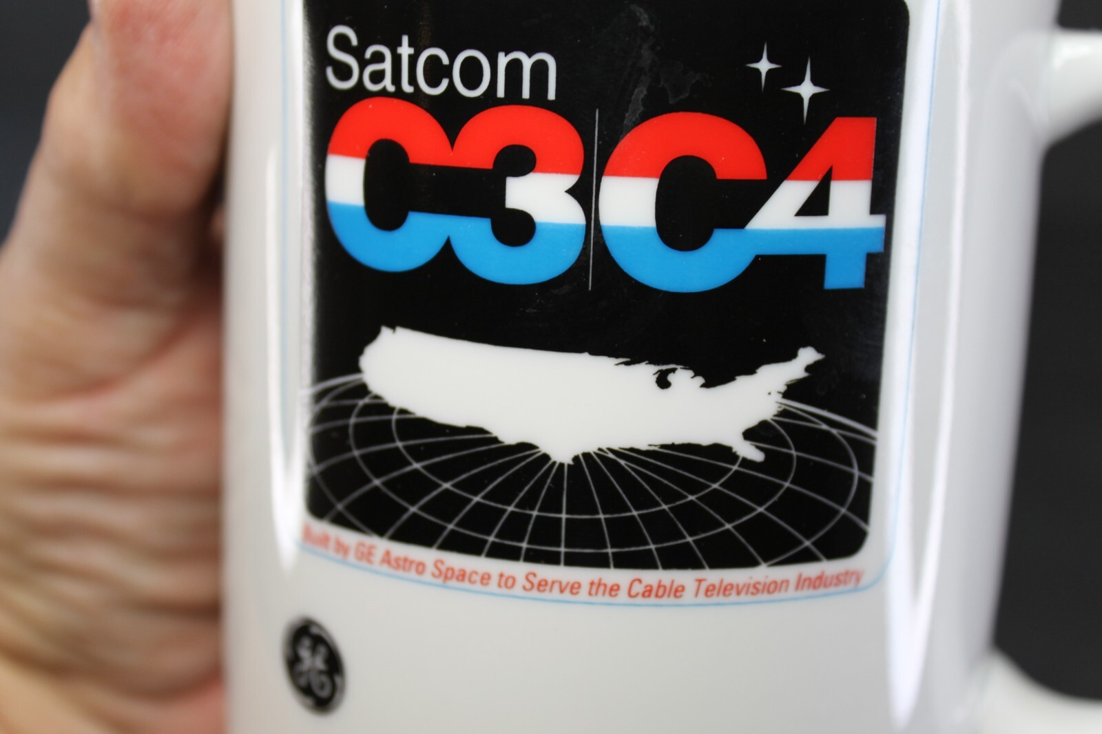 GE Astro Space Communications Satellite C3 C4 / C3C4 Cup Coffee Mug NICE