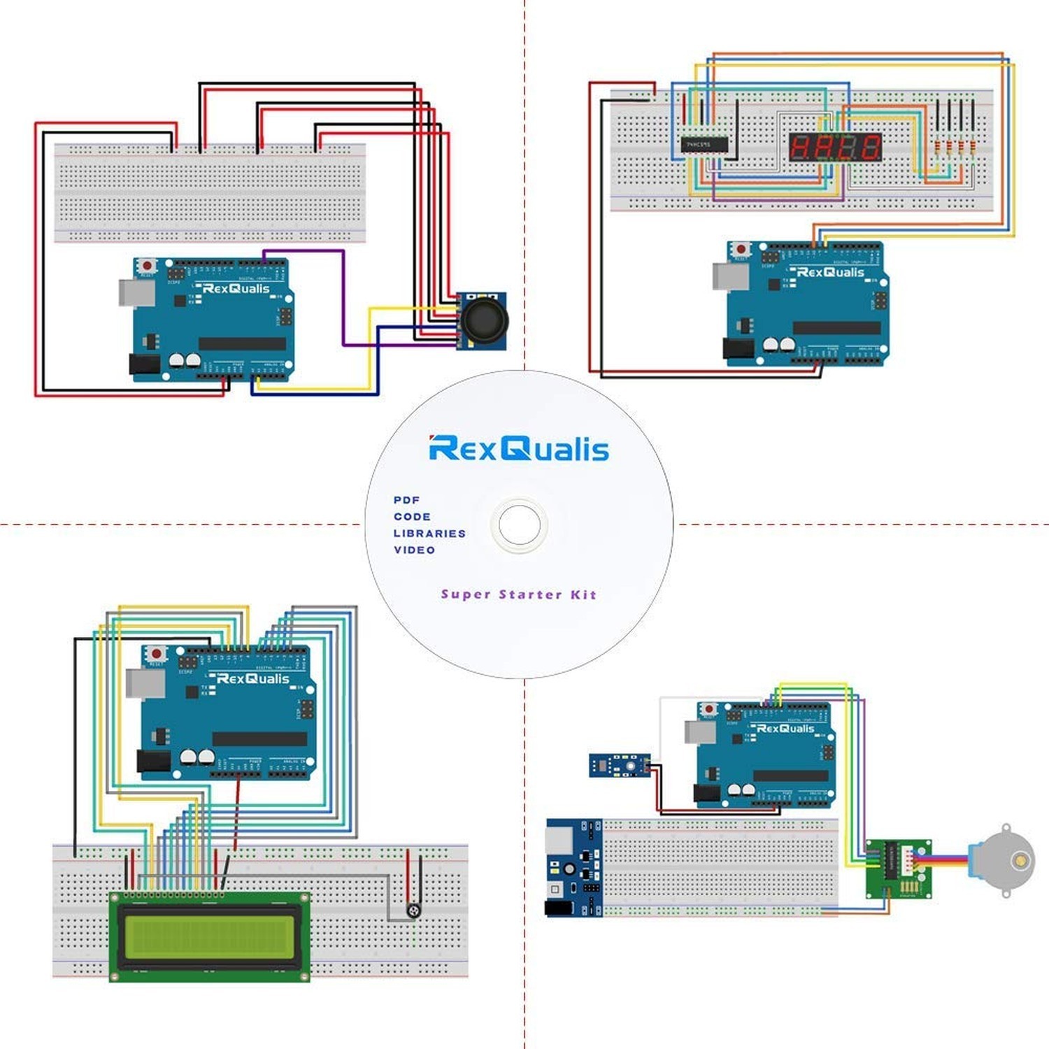Super Starter Kit Based on Arduino UNO R3 with Tutorial and Control... Fast Ship