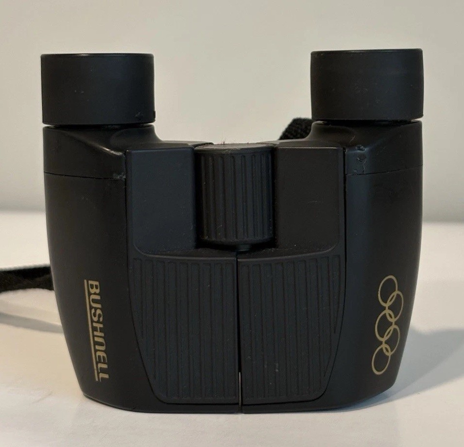 Bushnell 8x23 Compact Binoculars Olympic Rings Vintage Black with Strap Atlanta