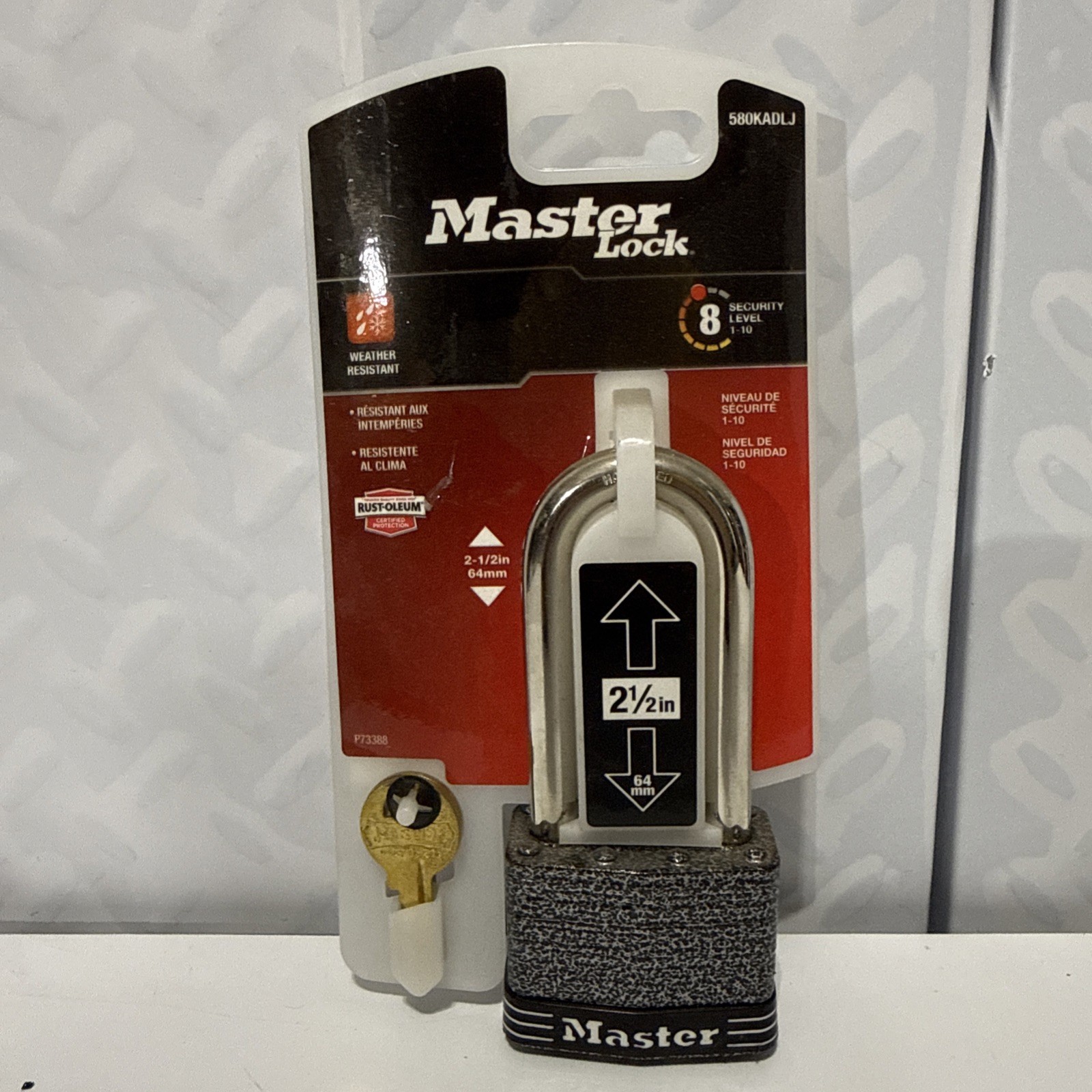 Master Lock Outdoor Keyed Padlock, 2-in Wide x 2-1/2-in Shackle Keyed Different