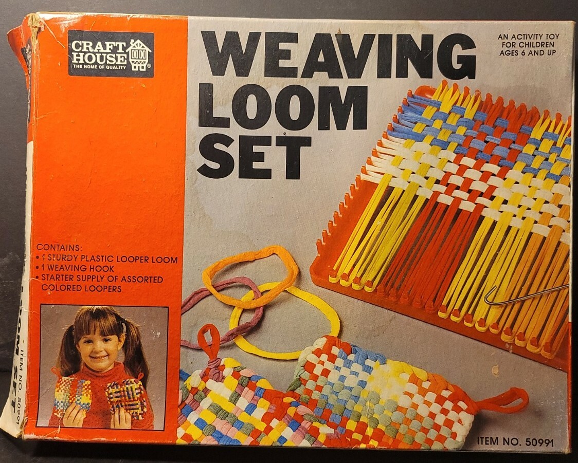 Vintage 1990 Craft House Weaving Loom Boxed Set Item No. 50991 - Complete