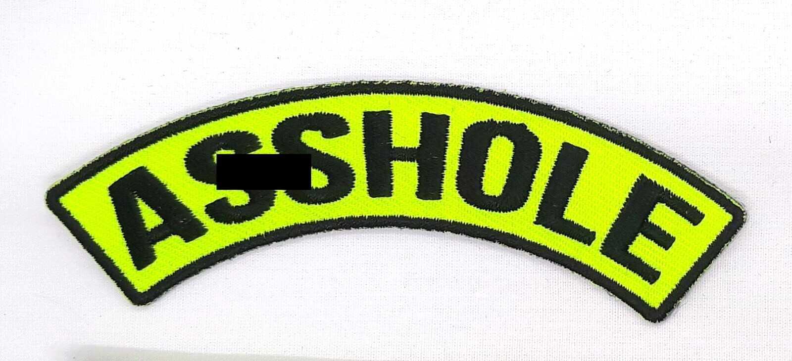 A**Hole  Rocker Style Iron On Embroidered Patch 4"x 1 1/2"