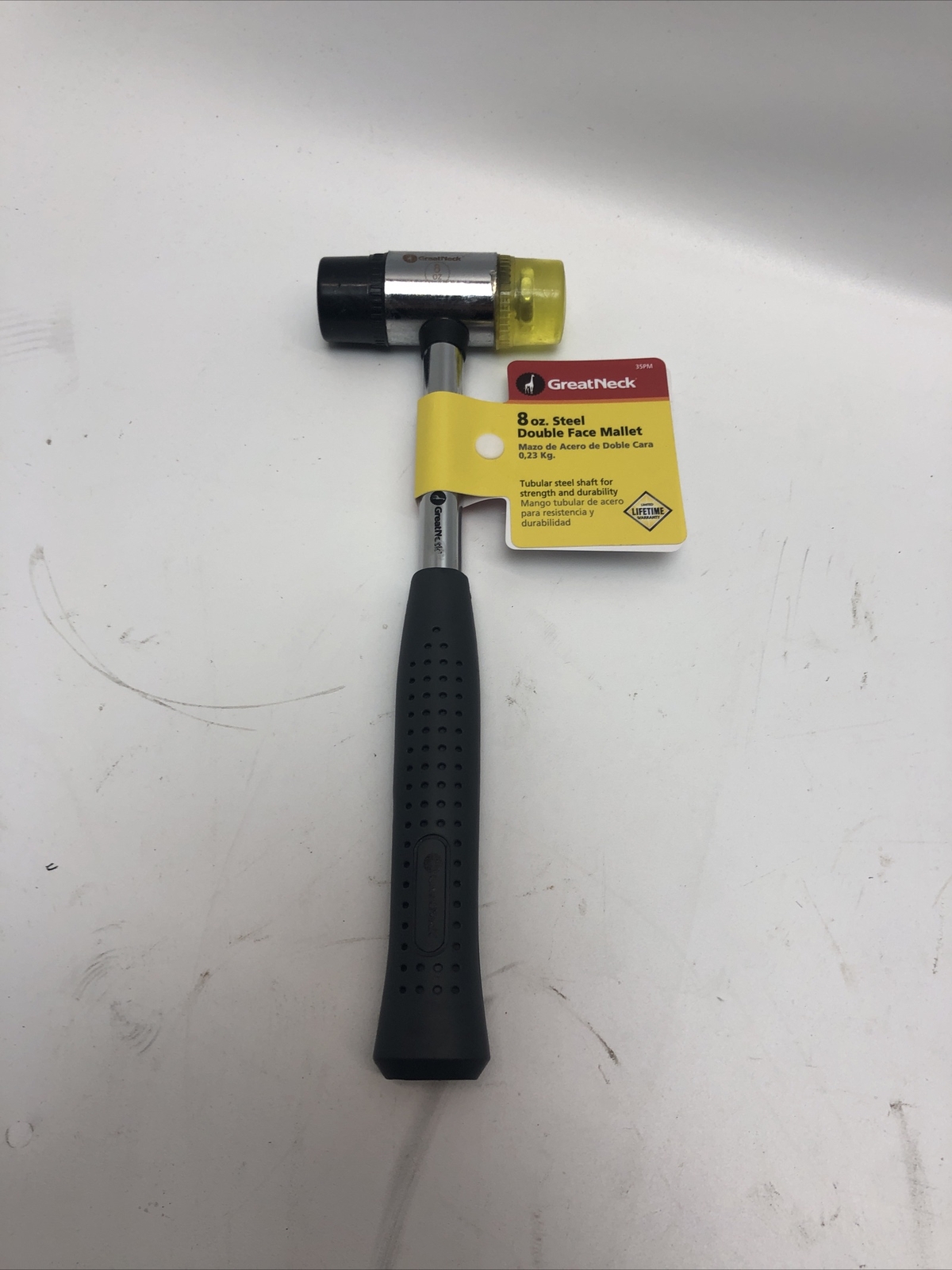 GreatNeck 8oz Steel Double Face Rubber Mallet 35PM