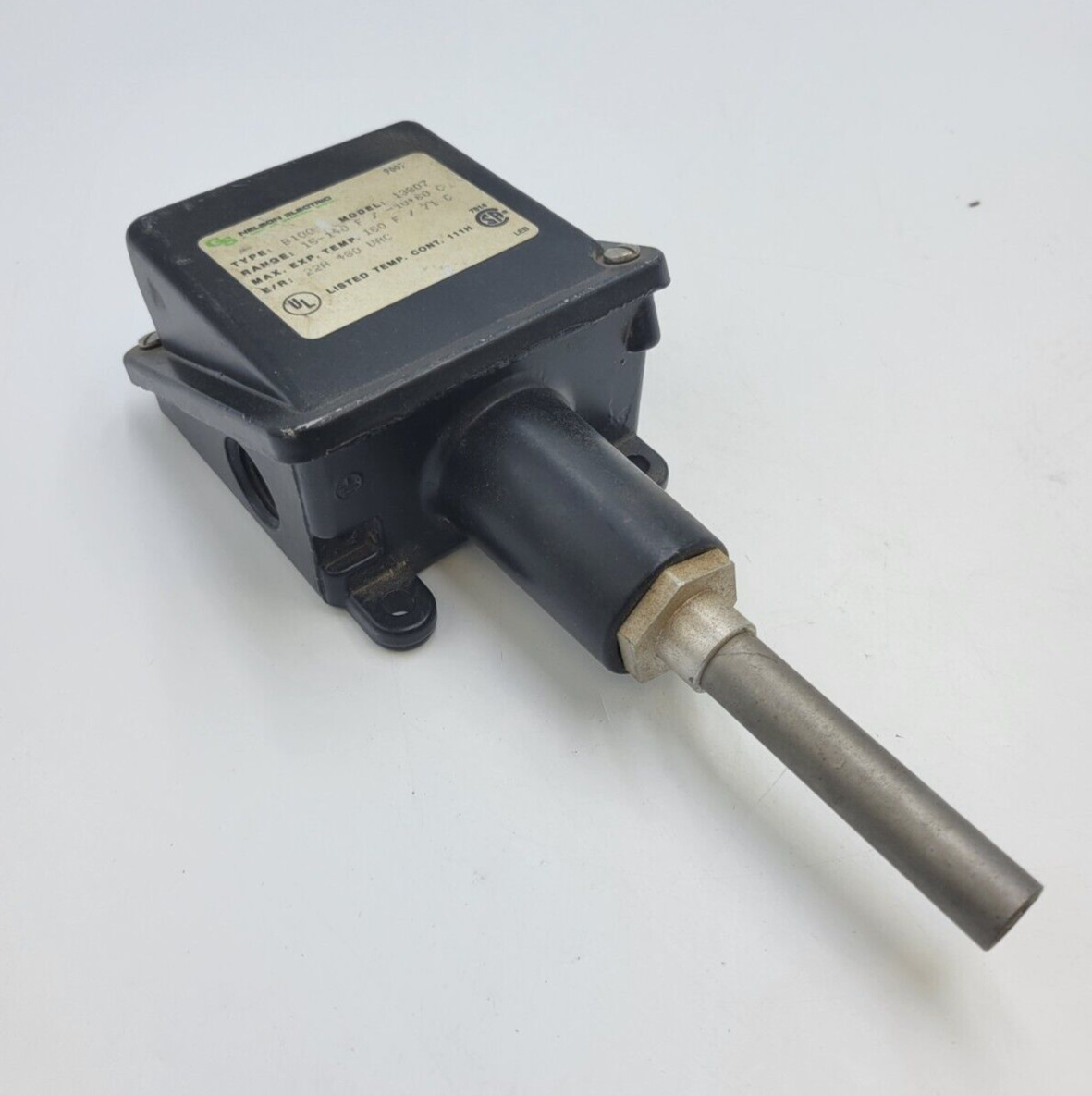 Nelson Electric B100 13807 Temperature Switch Range 15-140F 22 Amp 480 Volt AC