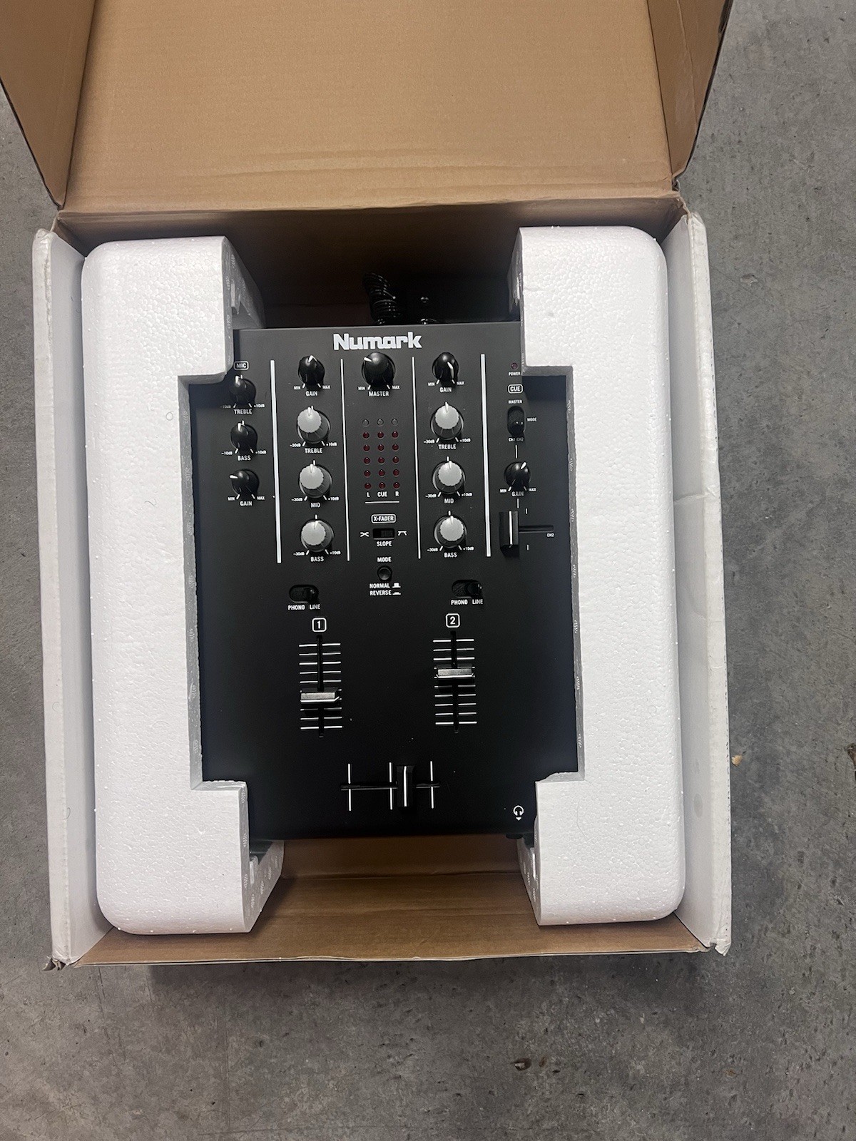 Numark DJ Mixer 2-Channel with Crossfader and EQ Controls