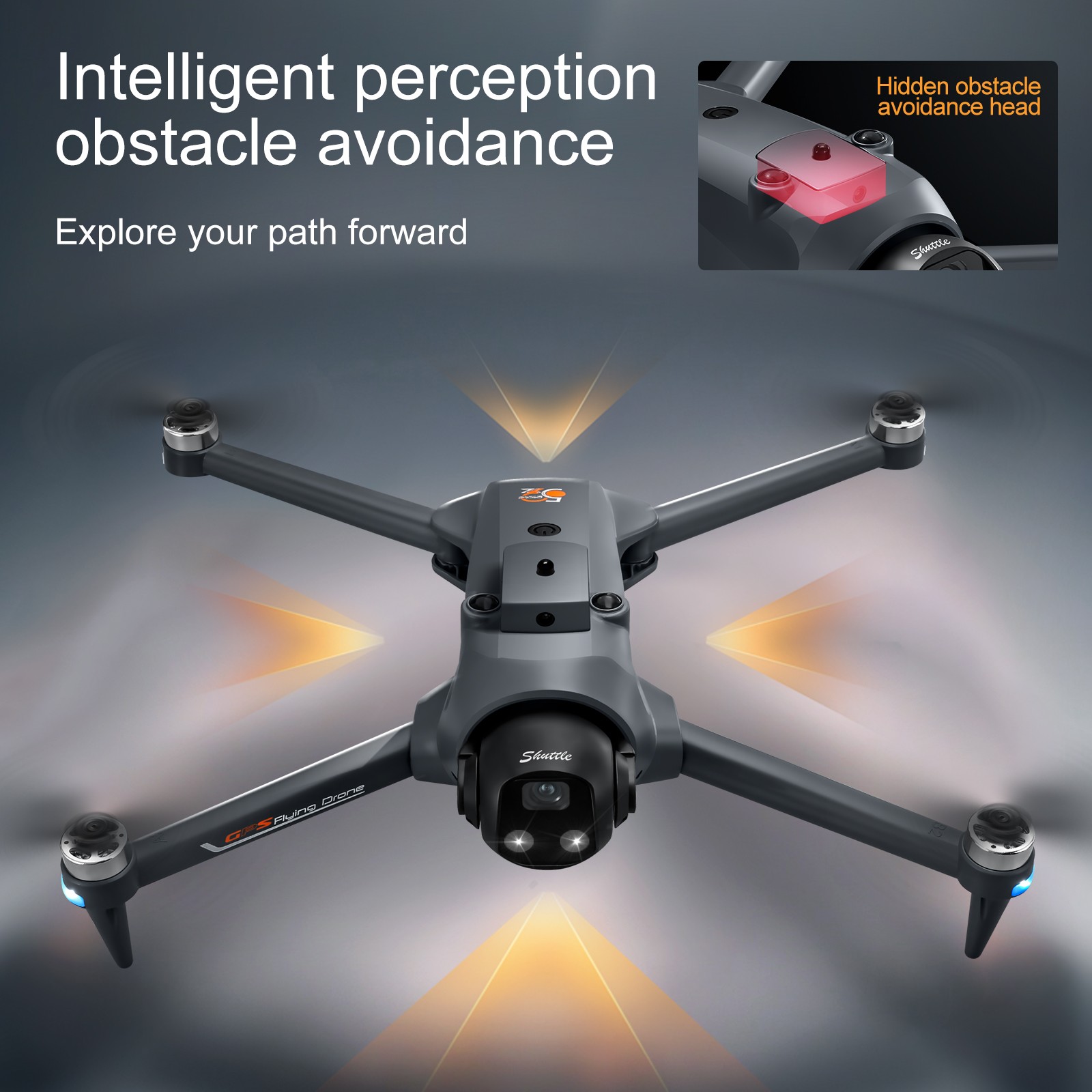 YL059 GPS Return Drone 4K Camera Lightweight Foldable FPV Transmission w/ Screen