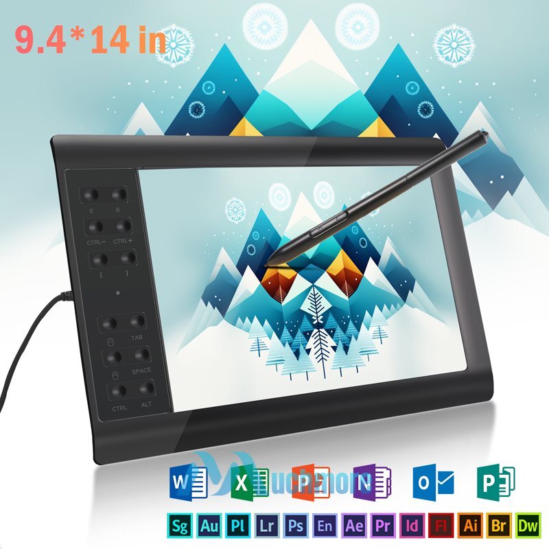 Animation Digital Graphics Drawing Tablet 12 Hot Keys for Windows/Mac/Android