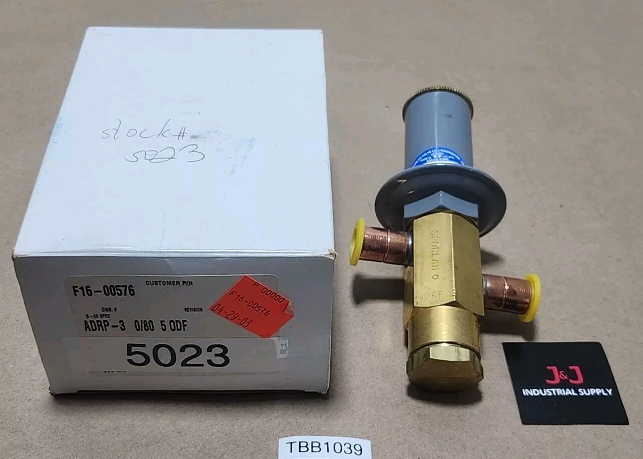*NEW SURPLUS* Sporlan F16-00576 Valve ADRP-3 0/80 5-ODF ADRP-3-0/80 + Warranty!
