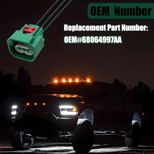 2PCS Headlight Connector Wiring Harness with 6 Terminals Replace