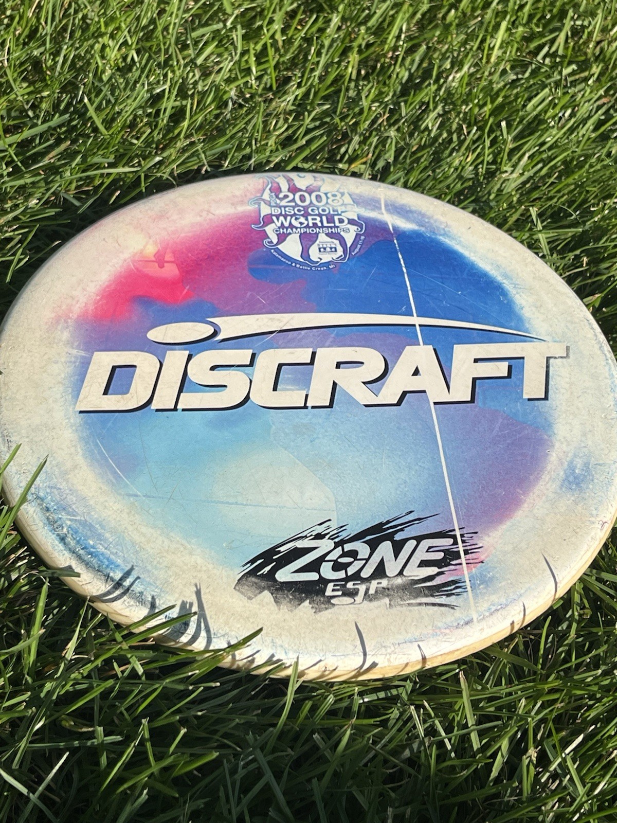 Gently Use Discraft 2008 Worlds First ESP Zone 179G Supercolor Golf Disc *RARE*