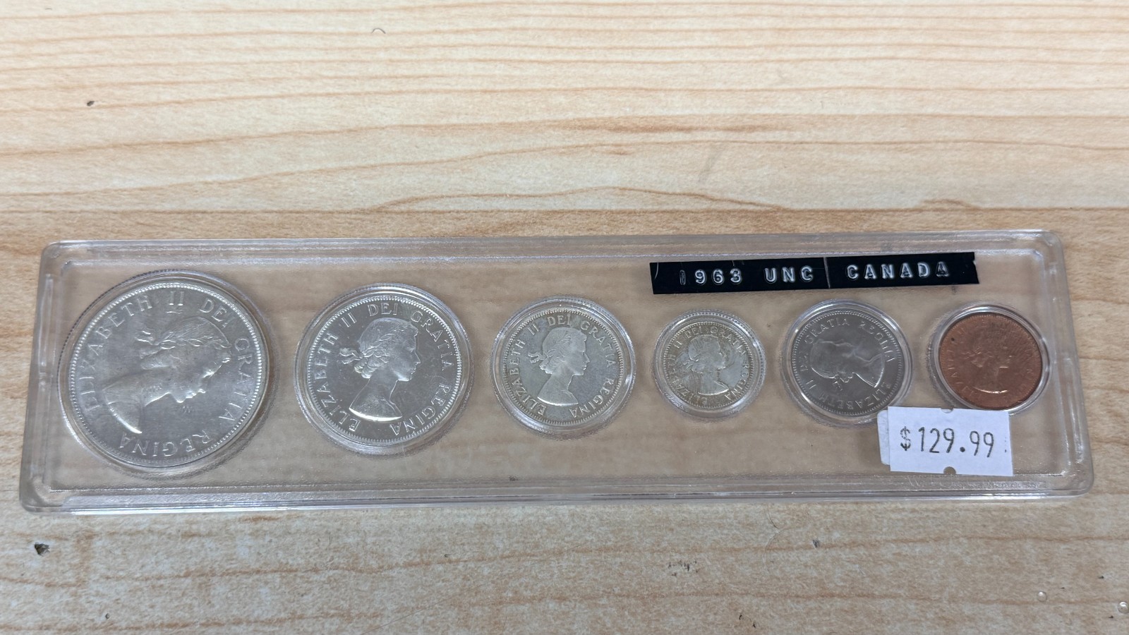 1963 UNC Canada Coins Set-1 Cent-5 Cent-10 Cent-25 Cent-50 Cent-Dollar Coin