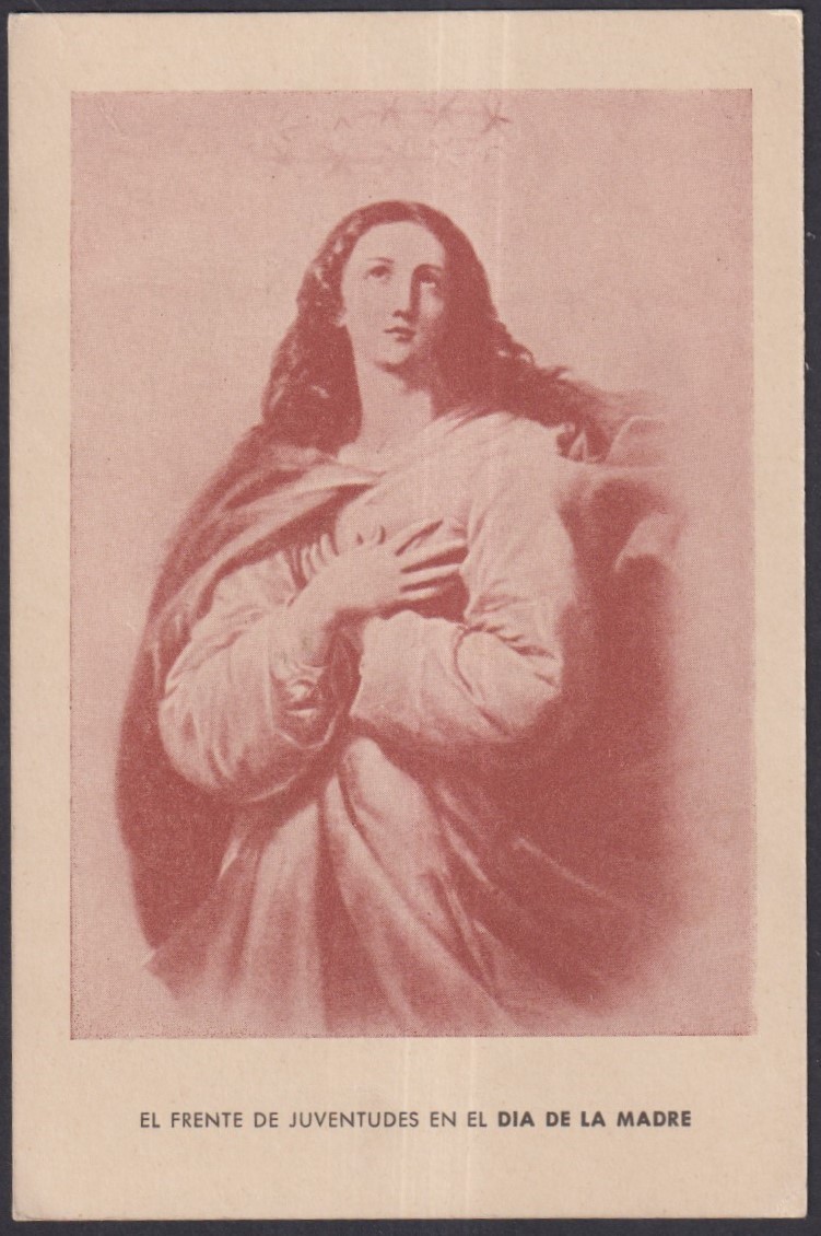 Holy card antique de la Virgin Inmaculada estampa santino image pieuse