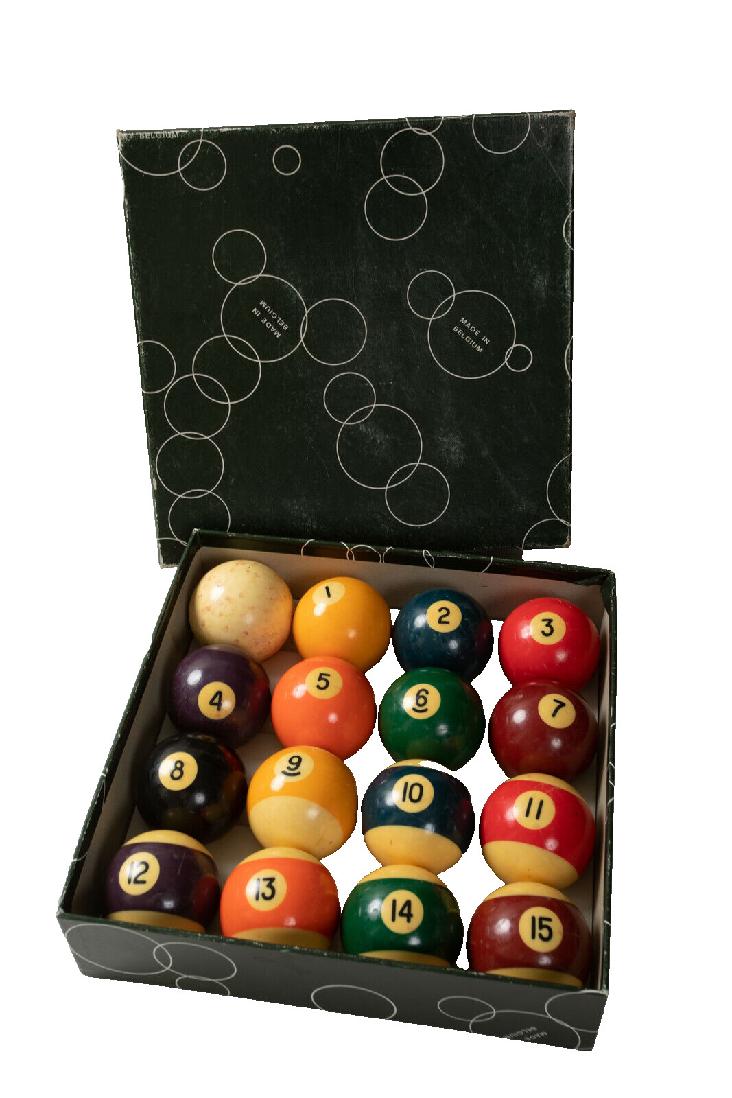 Regulation Size Billiard Balls Set Pool 16 Balls Solids Strikes Cue (N7L)Belgium