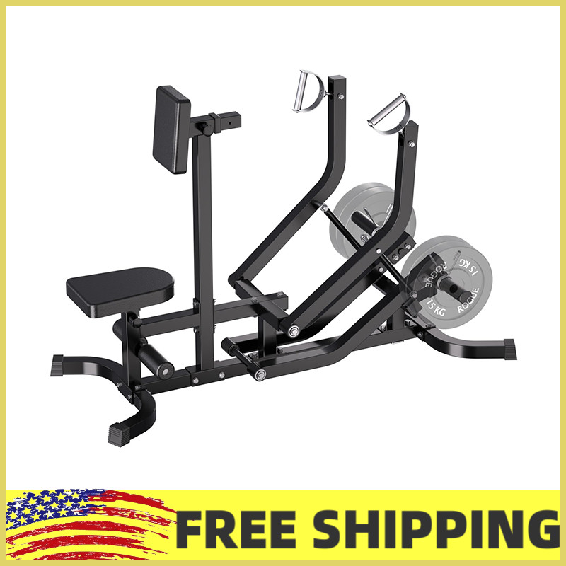 400lb Capacity Seated Row Machine Plate Loaded W/Independent Arms for Home Gym