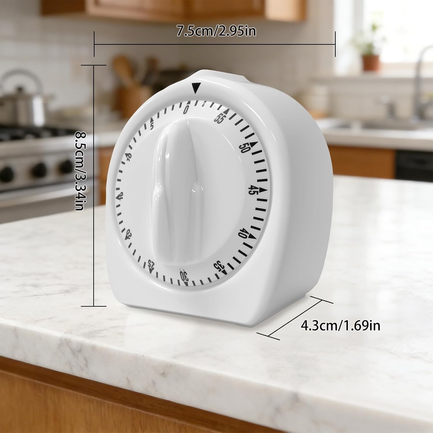 Kitchen Timers for Cooking,60 Minute Wind Up Timer,Visual Mechanical Timer,with
