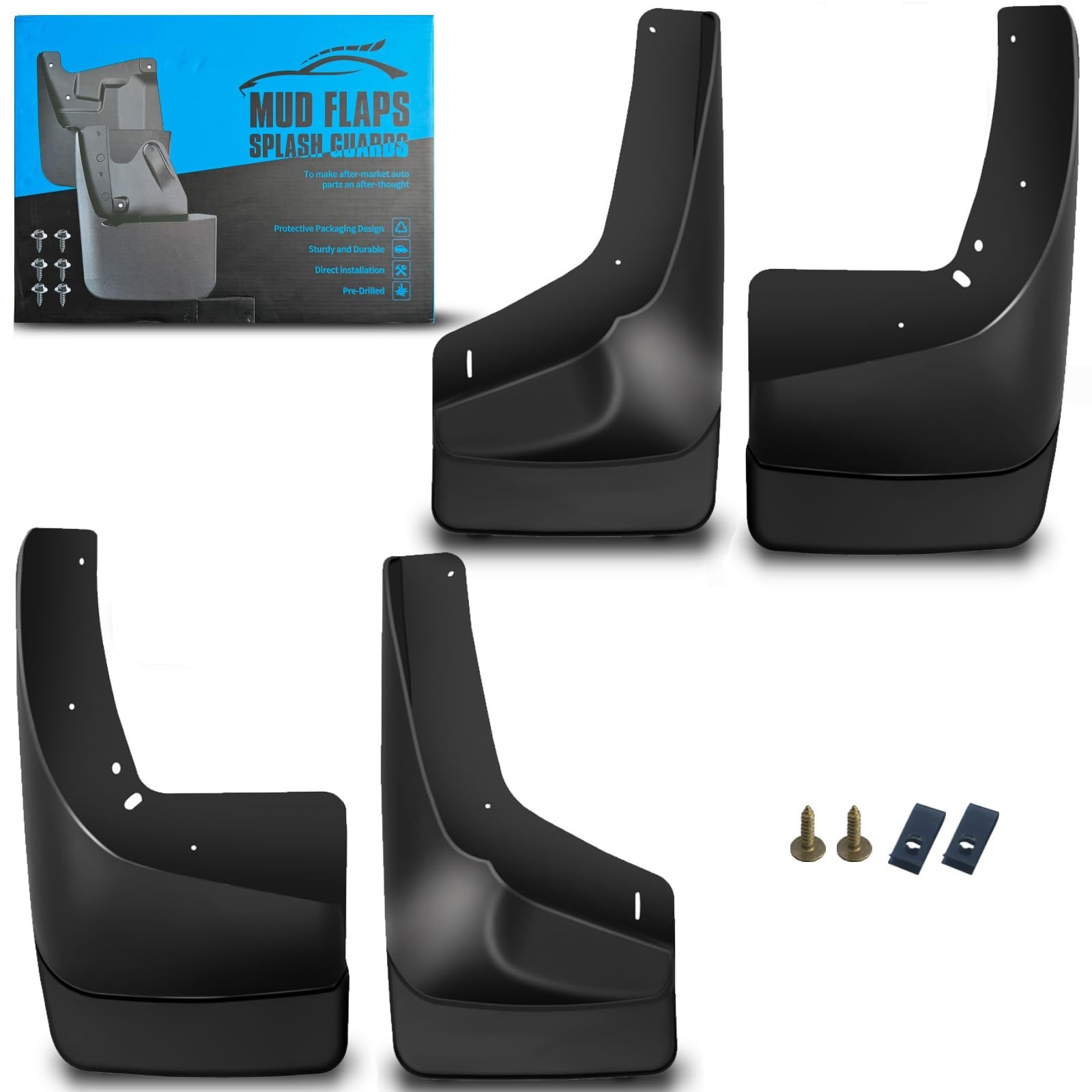 KEYOOG Front &Rear Mud Flaps Splash Guards Fit for 01-06 Chevy Avalanche 1500...