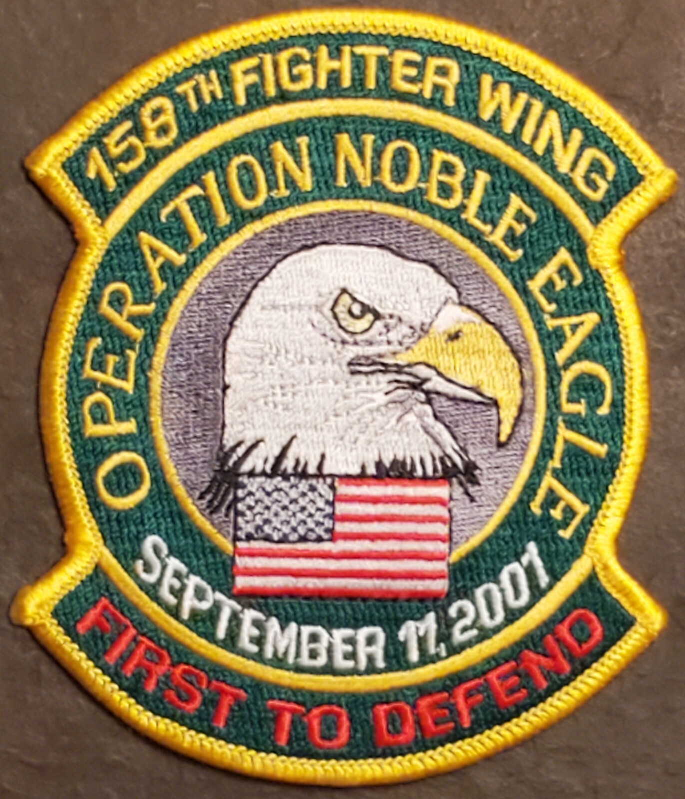 USAF AIR FORCE 9/11/01 OPERATION NOBLE EAGLE 158th FIGHTER WING First To Defend
