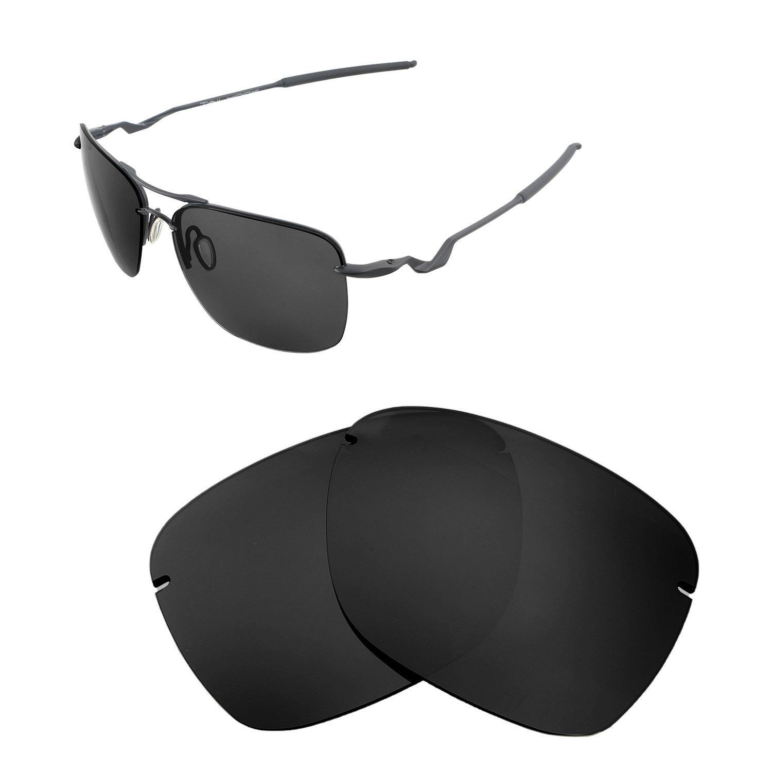 New Walleva Black Polarized Replacement Lenses For Oakley Tailhook Sunglasses