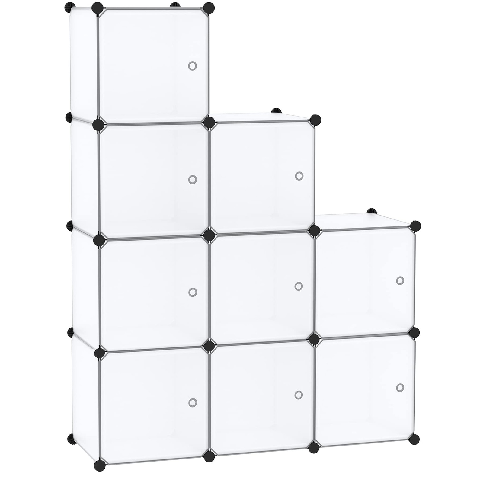 &AHOME Cube Storage Organizer with Doors, 9-Cube Shelves, Closet Cabinet, DIY...