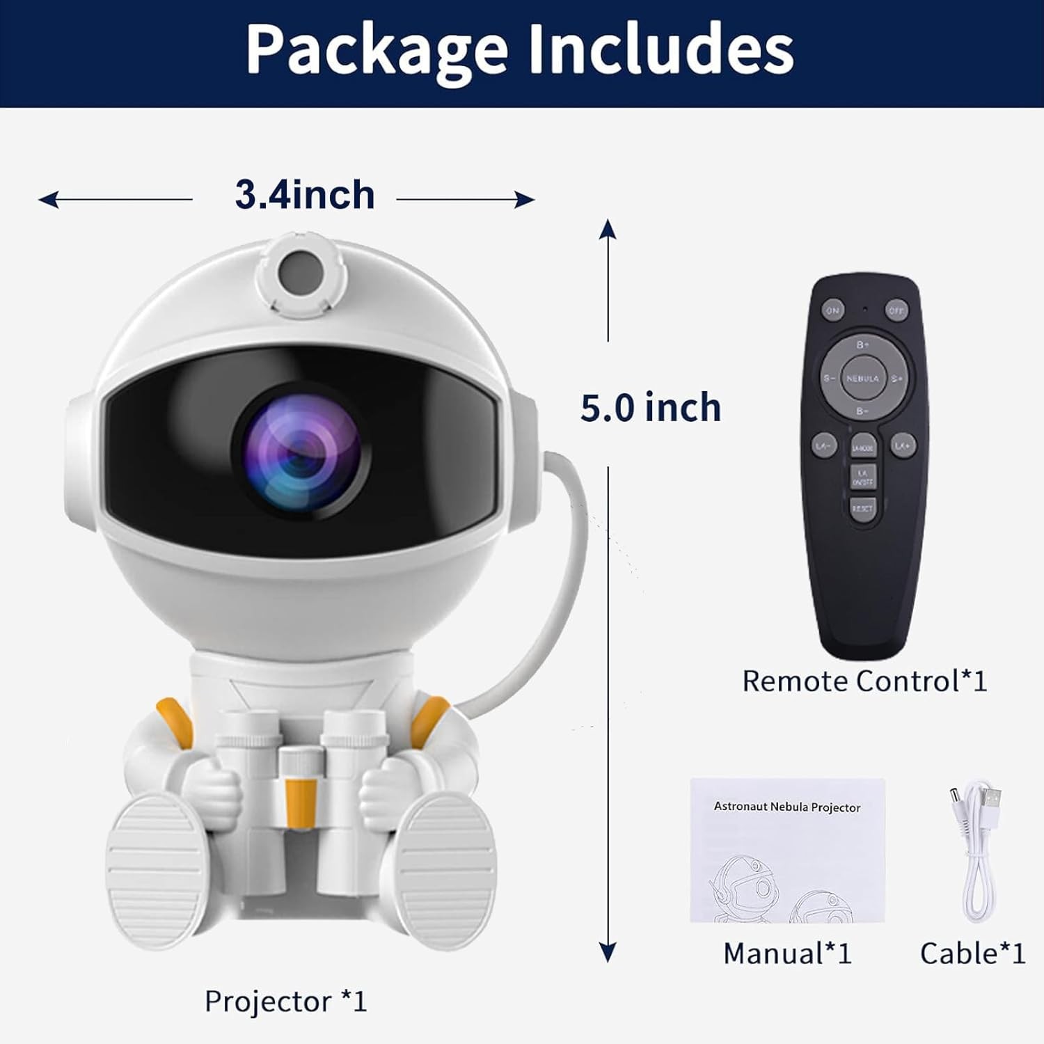 Astronaut Galaxy Night Light Projector for Bedroom - Star Lights Ceiling Project