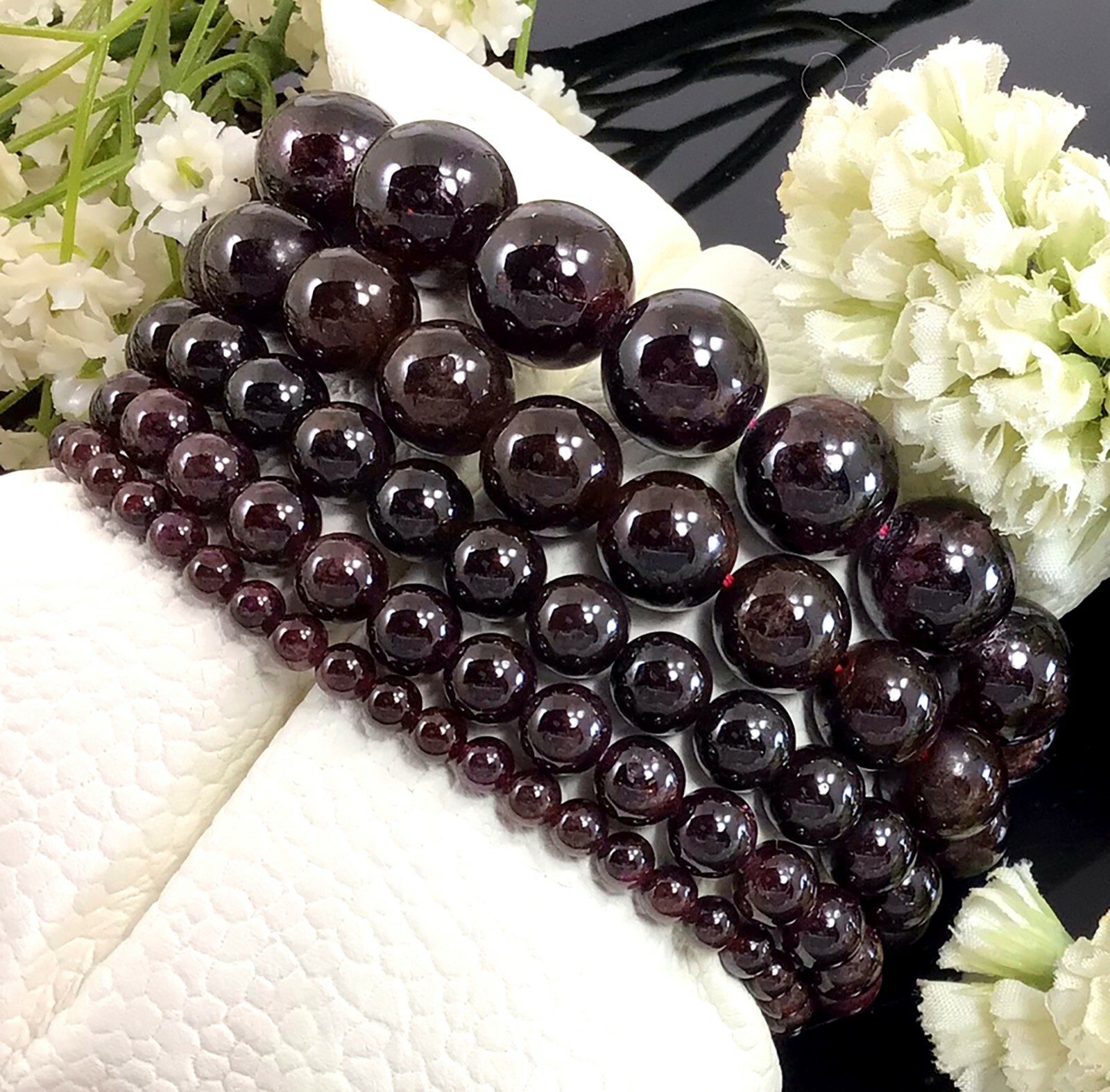 Garnet Stone Stretchy Bracelet Healing Gemstone 4mm 6mm 8mm10mm12mm