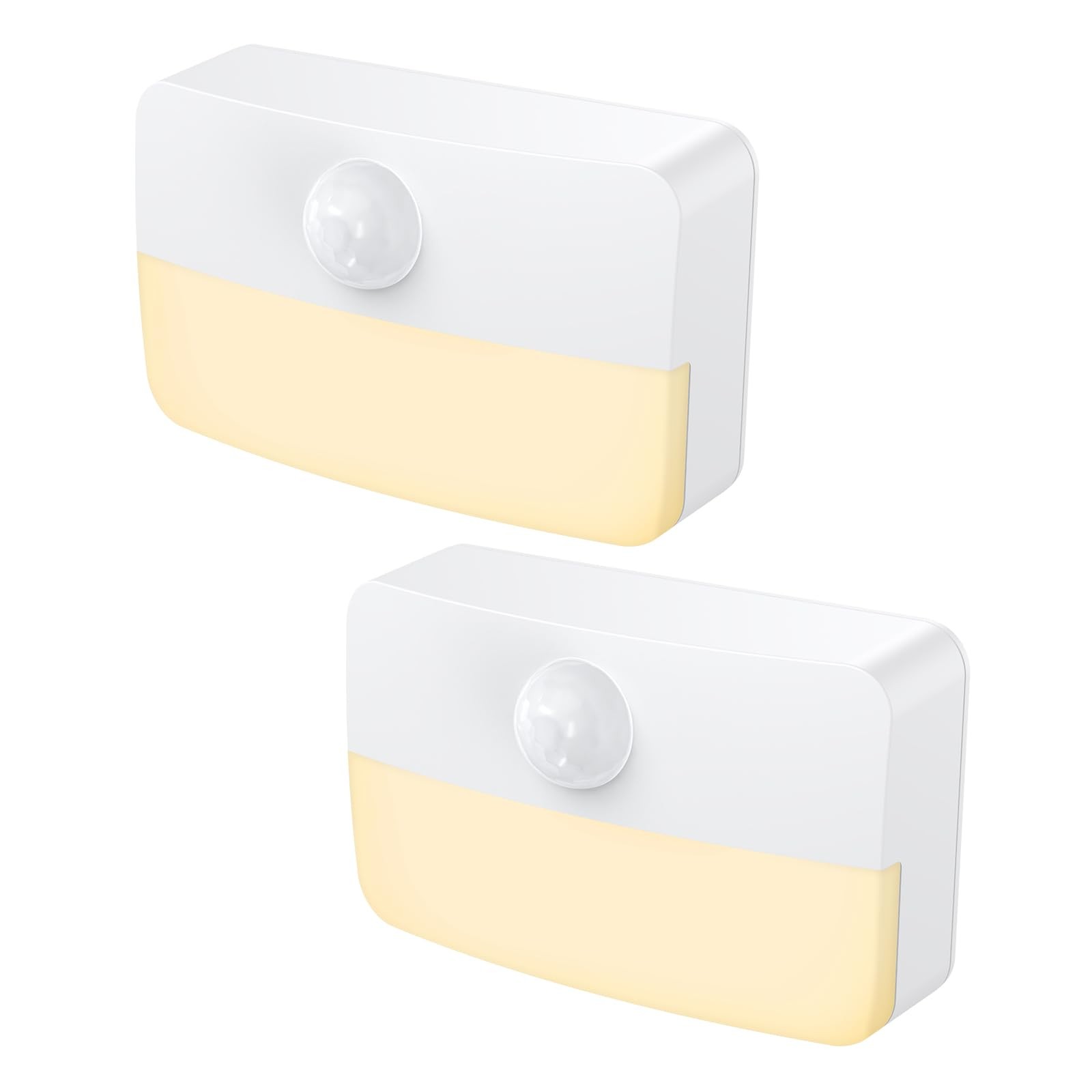 2 Pack Rechargeable Stick On Night Lights w/ Motion Sensor for Bathroom Kitchen