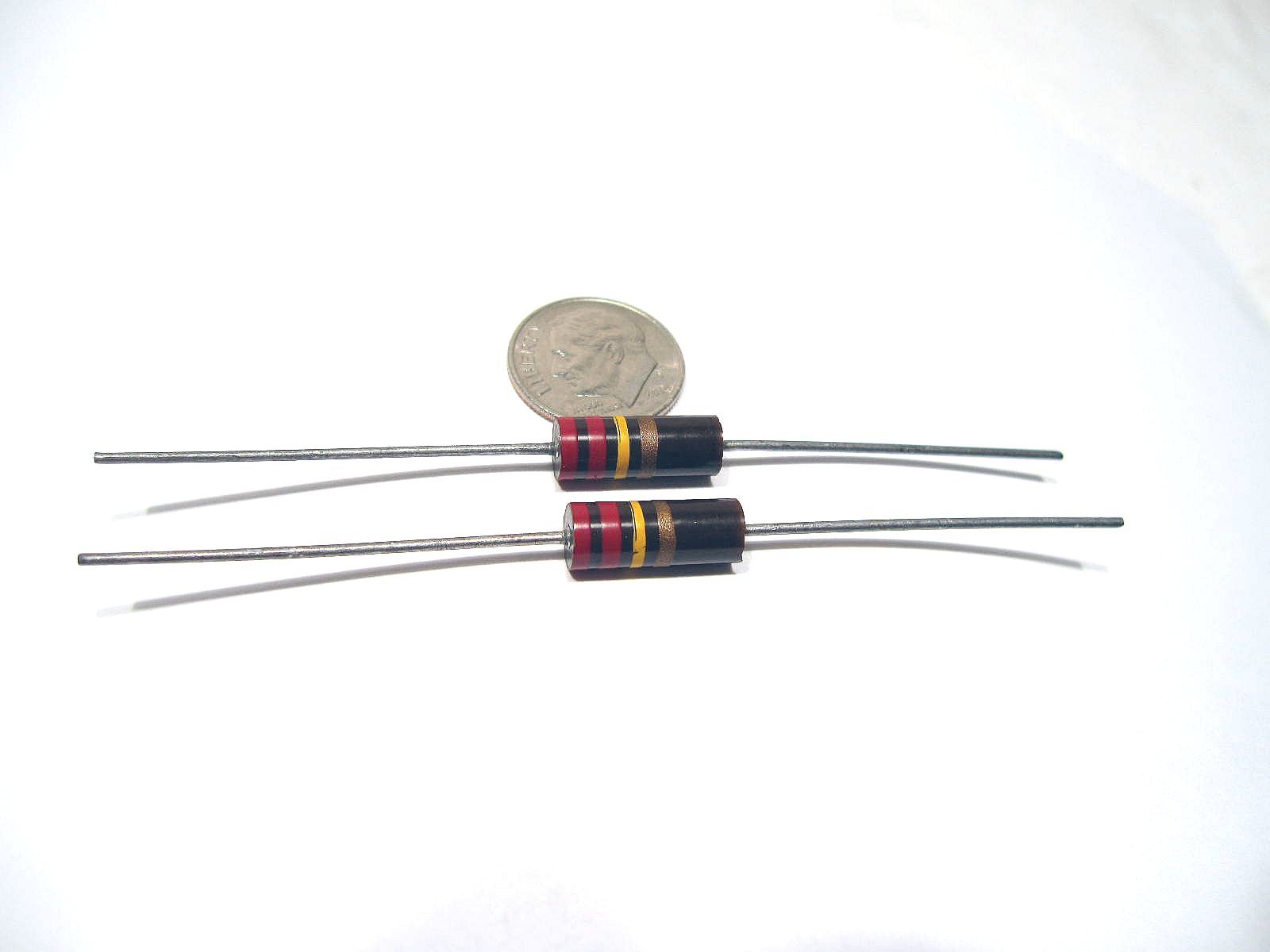 4.3K 4300 OHM 2 WATT 5% QTY-2 TUBE GUITAR AMP ALLEN BRADLEY MIC MIXER RESISTOR