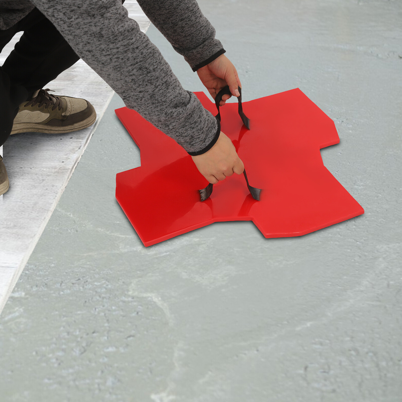 FLOWER RUBBER Concrete Stamp Stone Texture Mat Imprint Printing Cement Sidewalk