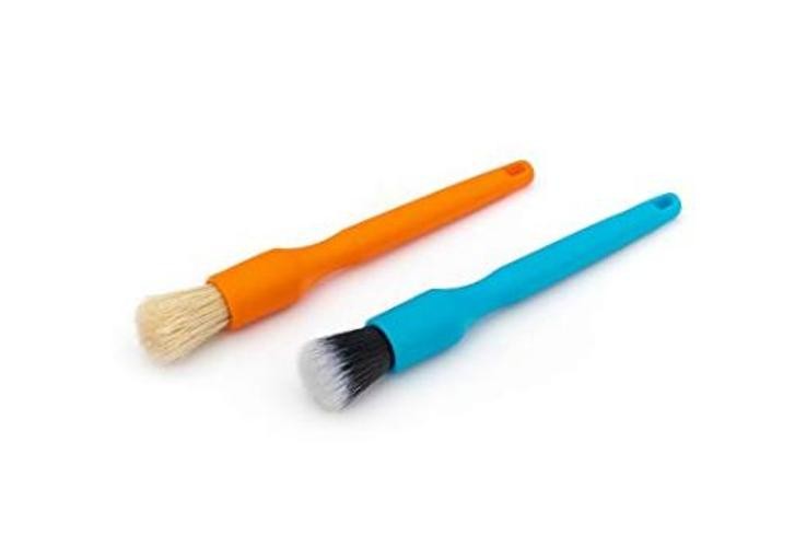 - Crevice Mini Detailing Brush Combo Kit - One Boar's Hair Brush + One Ultra