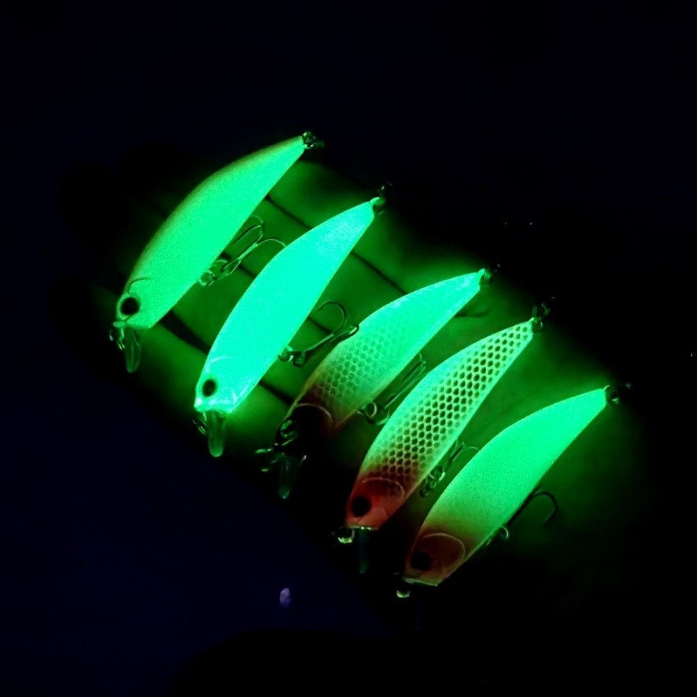 5PCS Glow Minnow Fishing Lure Set 5g 6 5g 8g Long Cast Bait for Bass and Perch