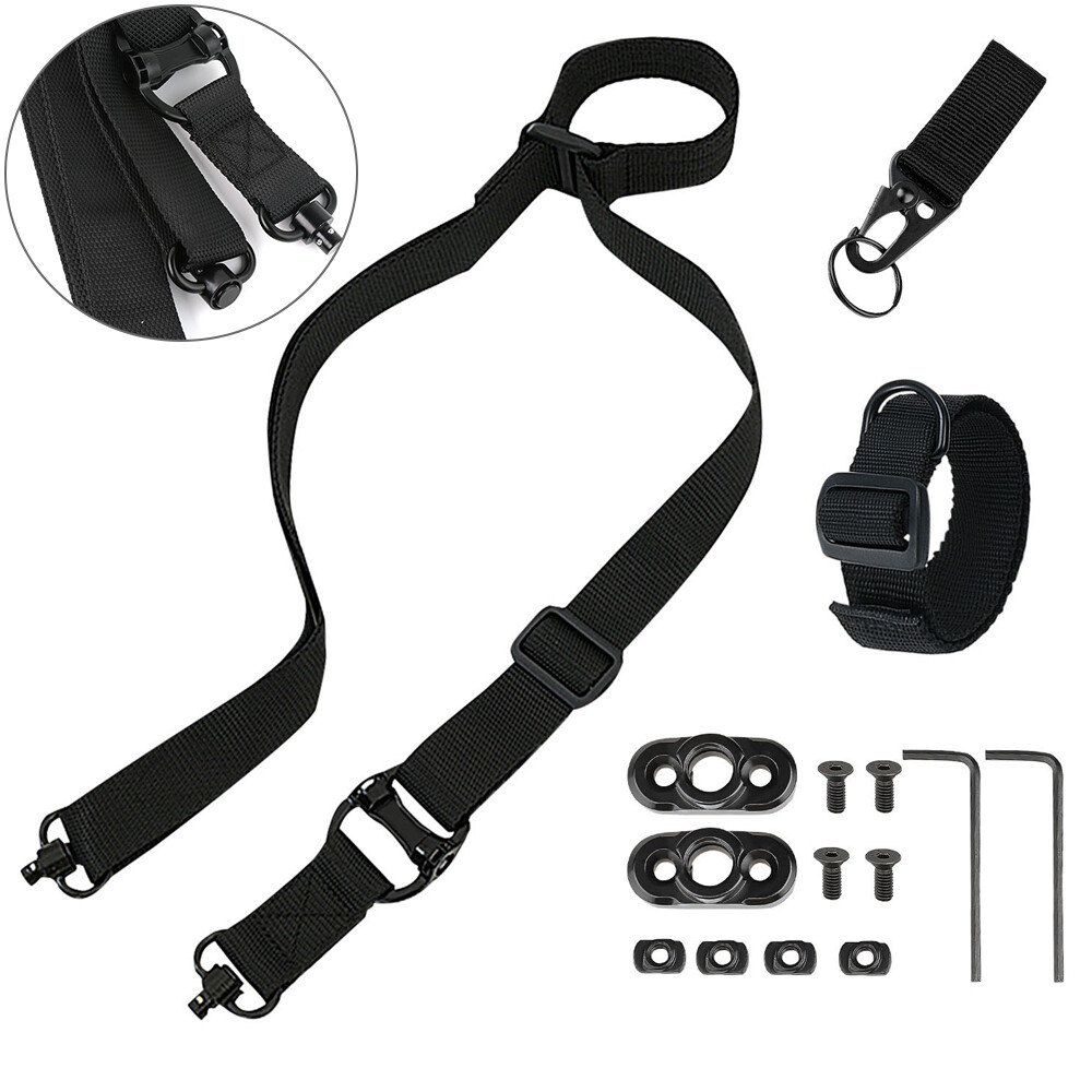 Tactical MS4 Dual QD Sling Single & Dual Point Sling W/ D Ring& MLok Sling Mount