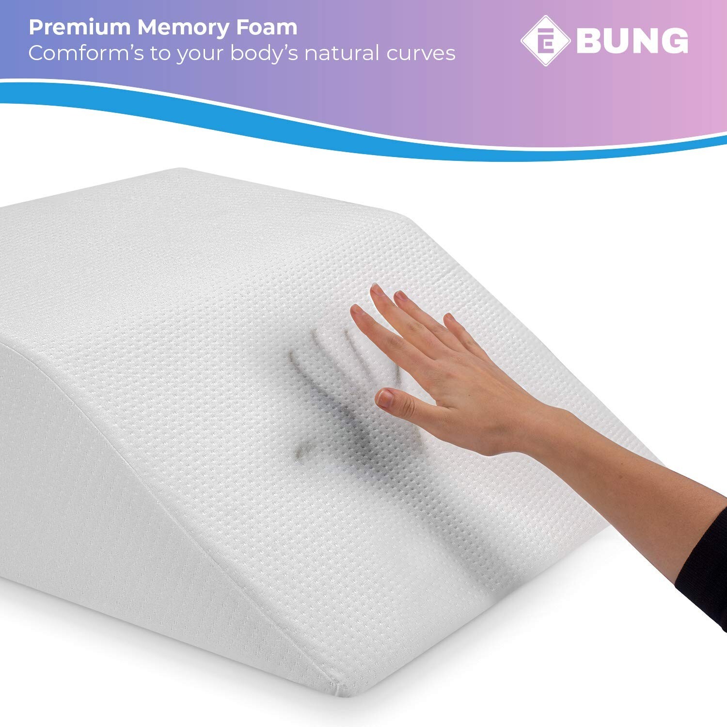 Ebung Memory Foam Leg Elevation Pillows - Leg Support Pillow to Elevate Feet,...