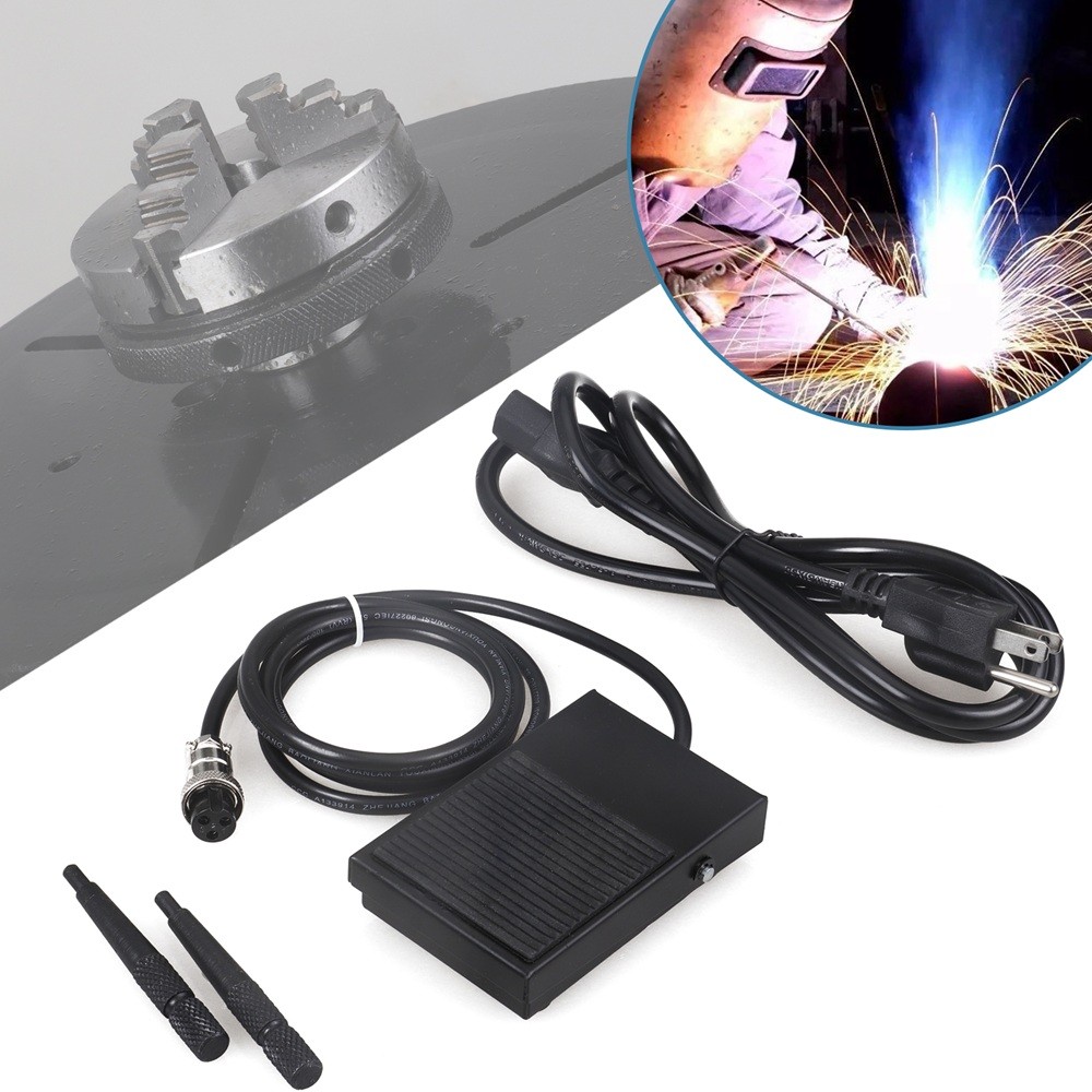 Rotary Welding Positioner 10KG Load Capacity 65mm Chuck Variable Speed Turntable