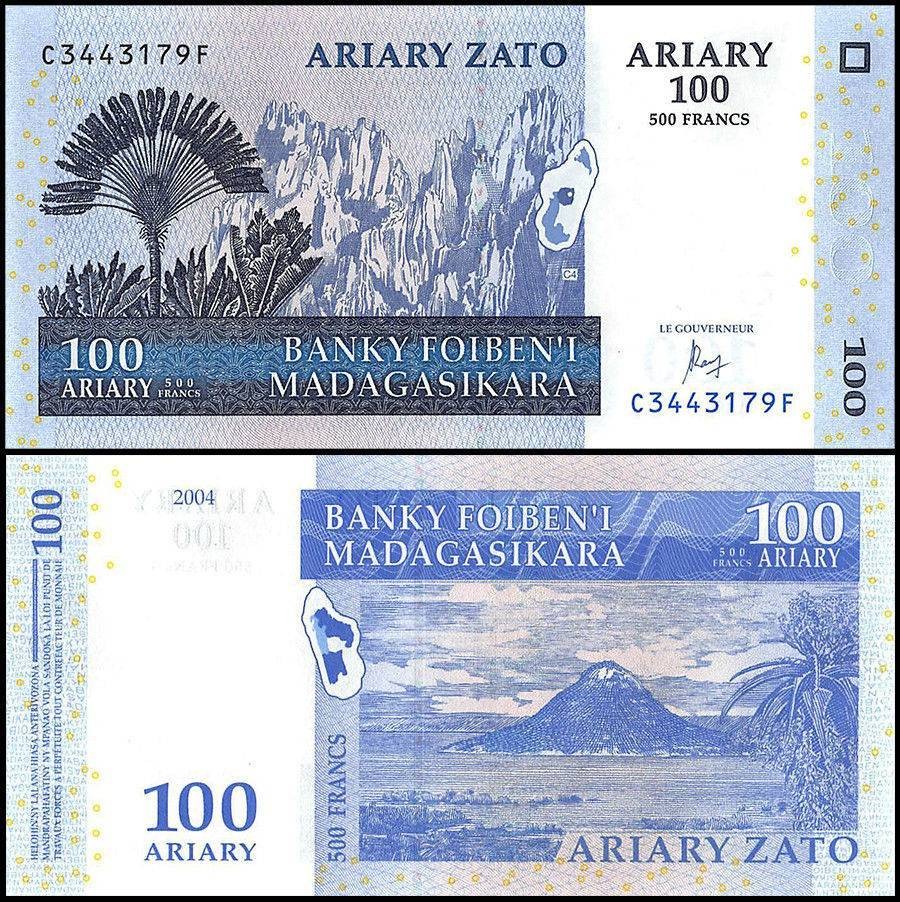 Madagascar 100 Ariary, 2004, P-86c, UNC
