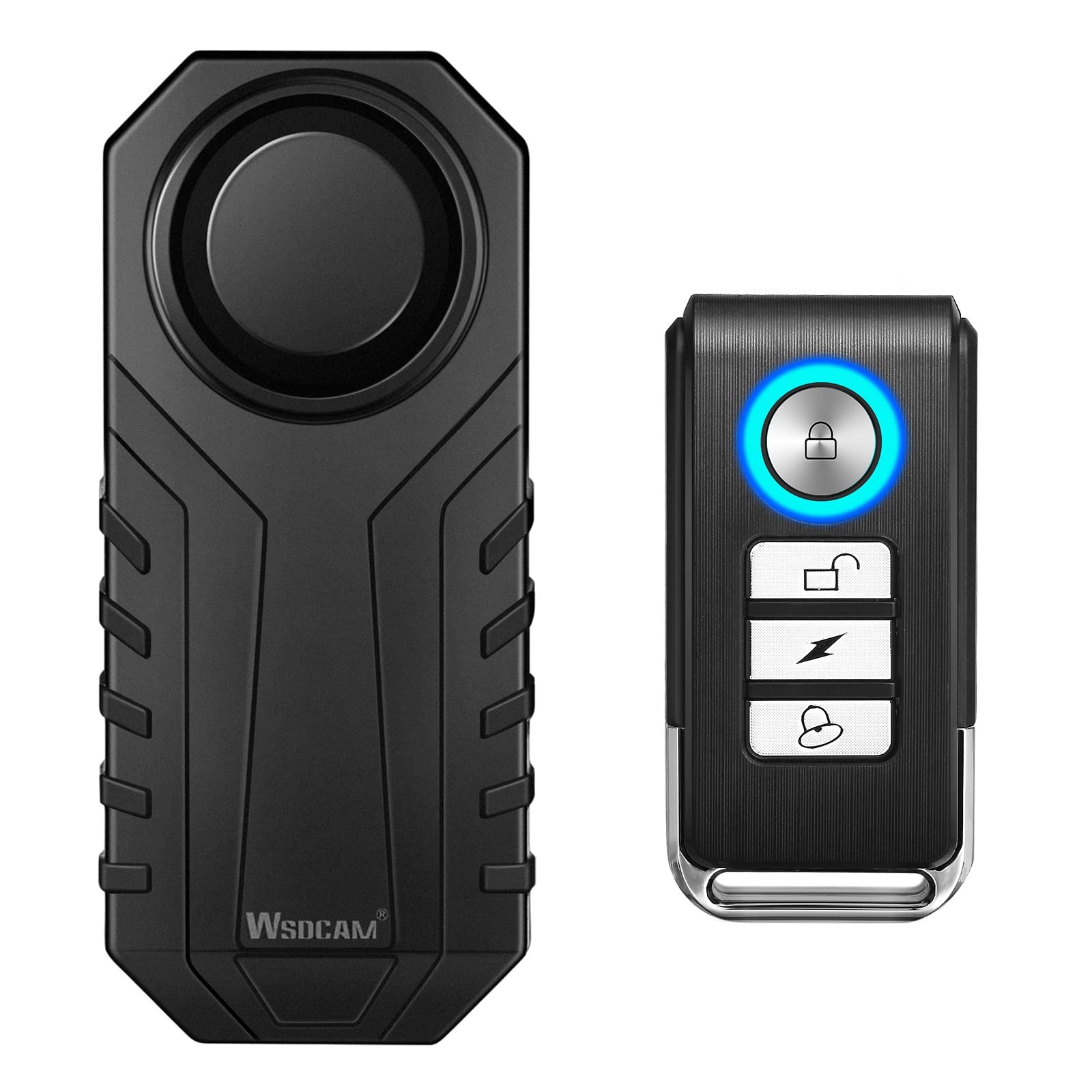 Wsdcam 113dB Bike Alarm Wireless Vibration Motion Sensor Black(WL03C)