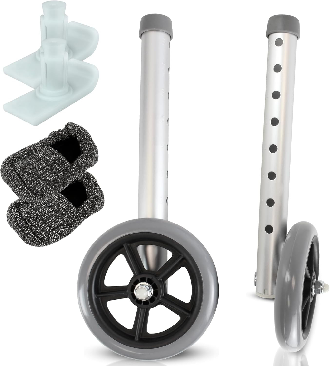 Walker Wheels, Ski Glides, Accessories Covers for Seniors (6 PCS), Replacement F