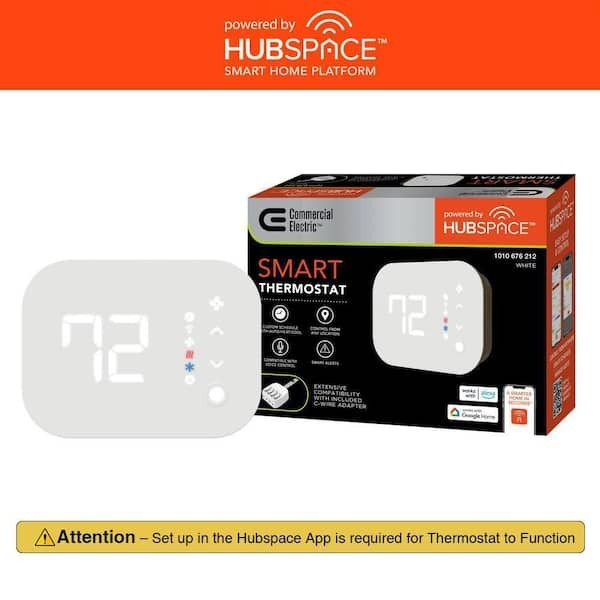 Commercial Electric Smart Thermostat WiFi Bluetooth Programmable Hubspace