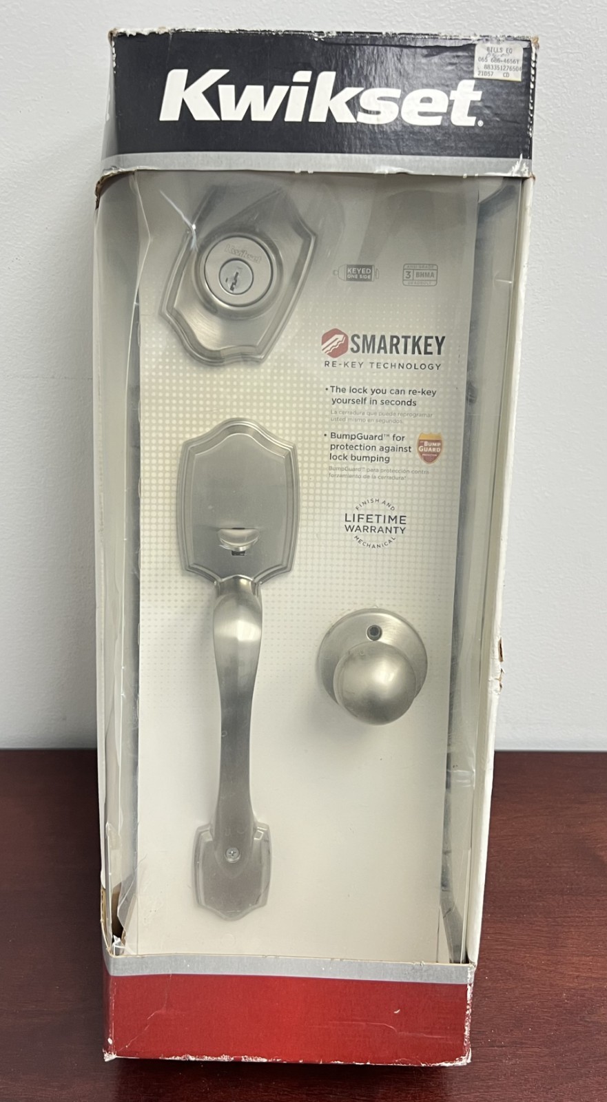 Kwikset - Belleview Polo - Satin Nickel - Front Door Lock Handle Set - 96870-099