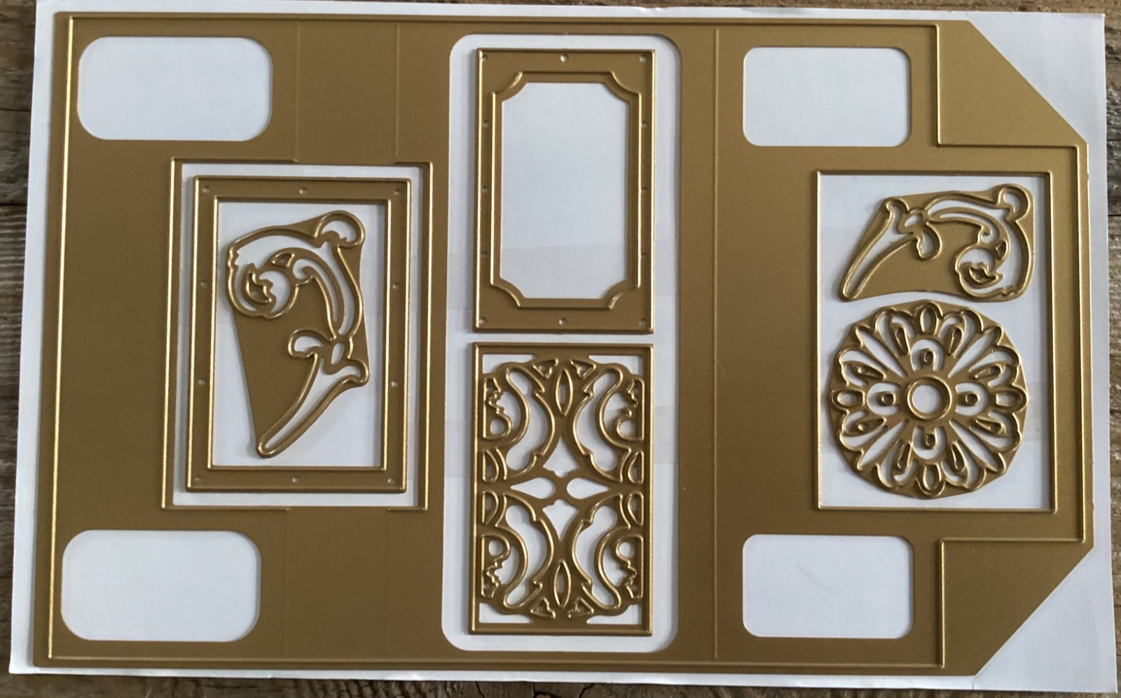 Anna Griffin Fancy Flips Card Making Cutting Dies w/Mat