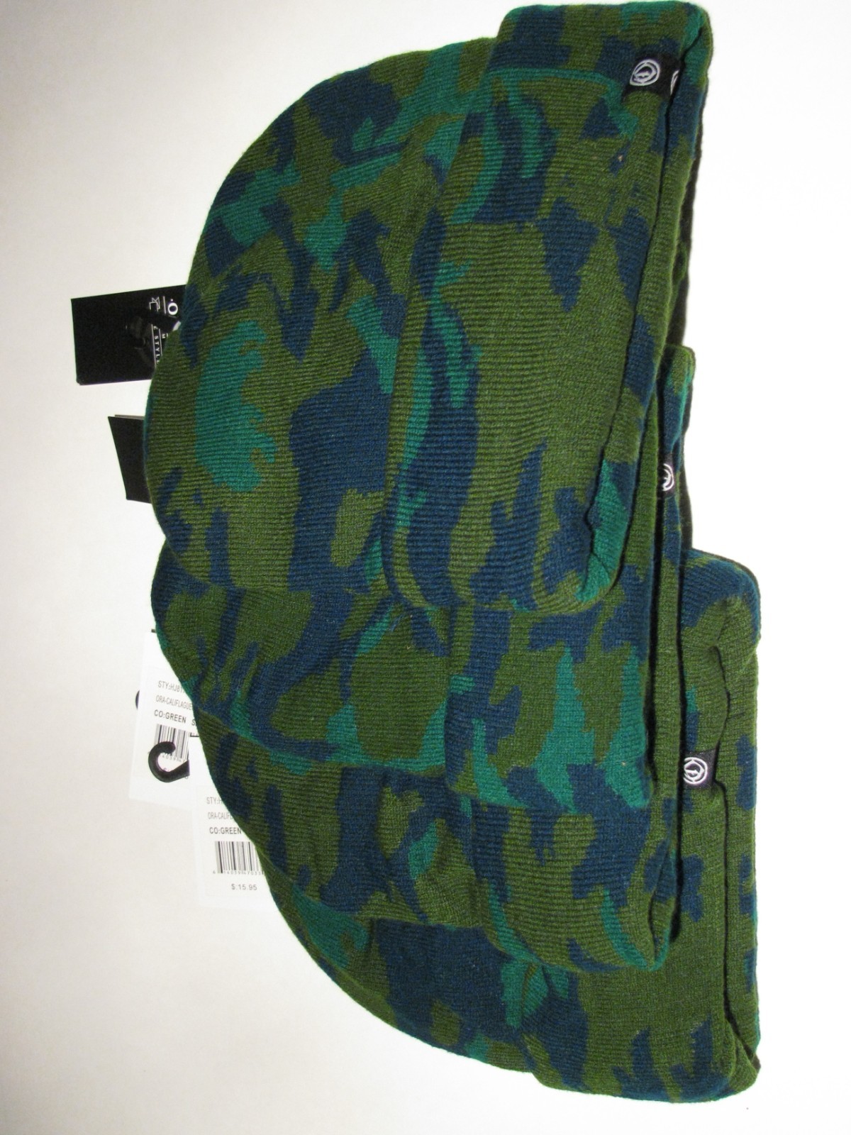 Lot 3 New Long, Warm Fleece Green Camo Camouflage Beanie Knit Winter Hats Caps