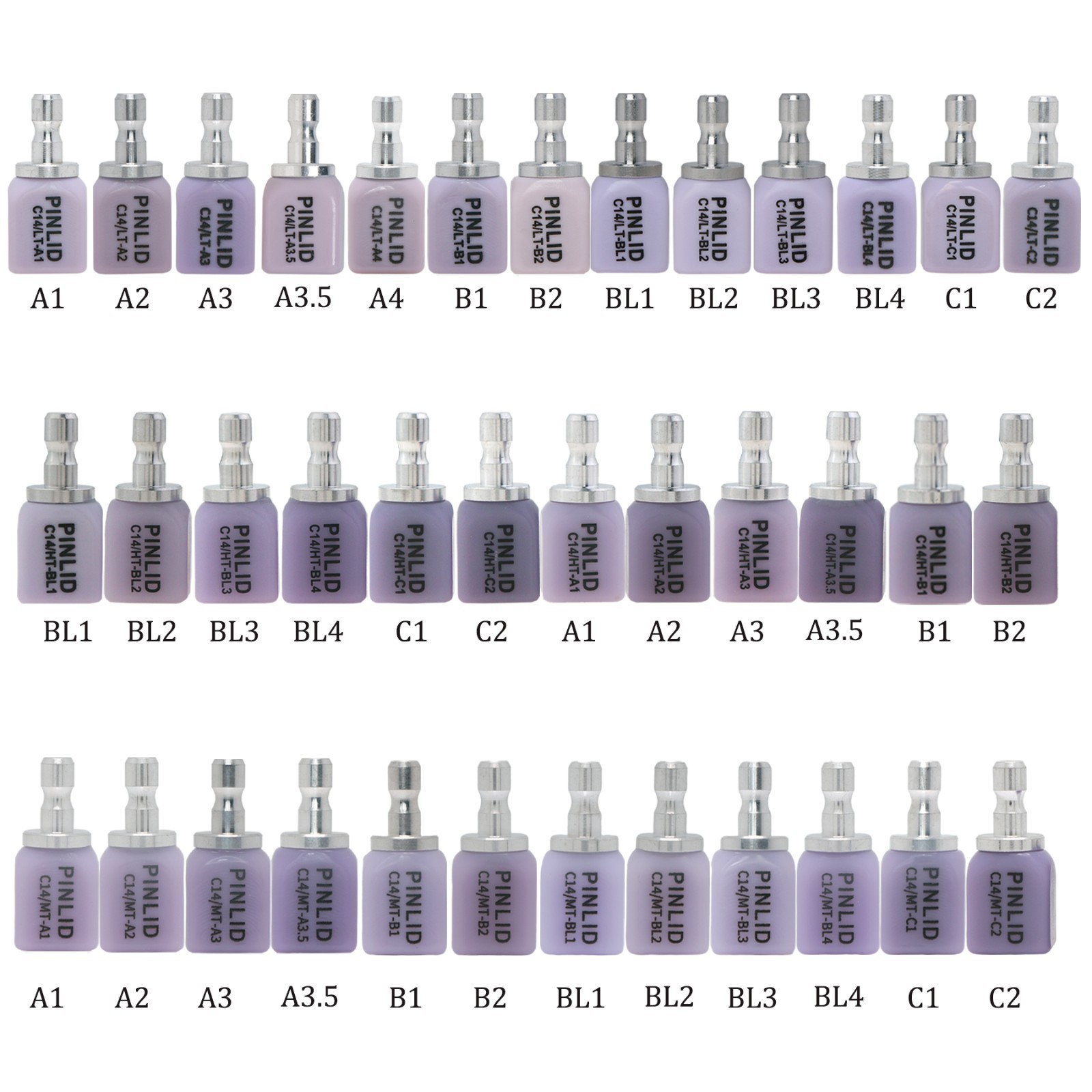 US C14 Dental IPS Emax CAD Lithium-Disilicate Milling Blocks LT For CEREC 5/Box
