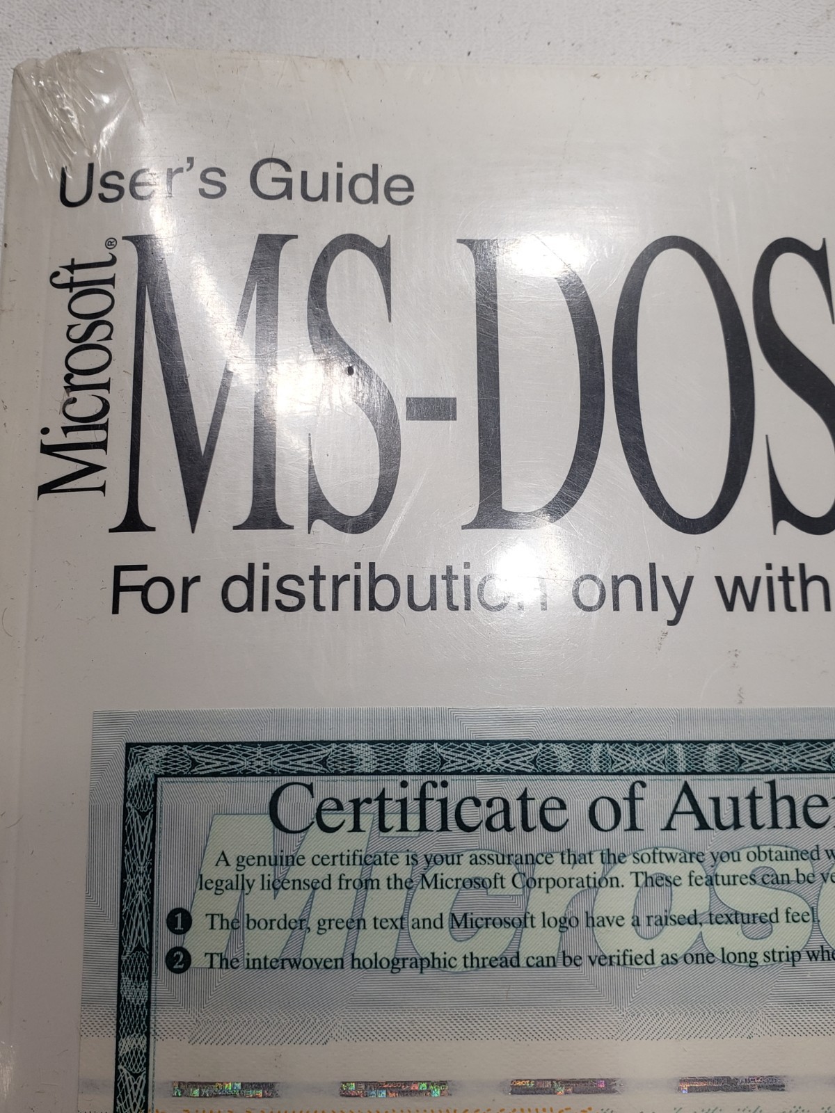 Vintage Microsoft MS-DOS OEM Software Sealed Floppy Disk Set w/ COA & Manual
