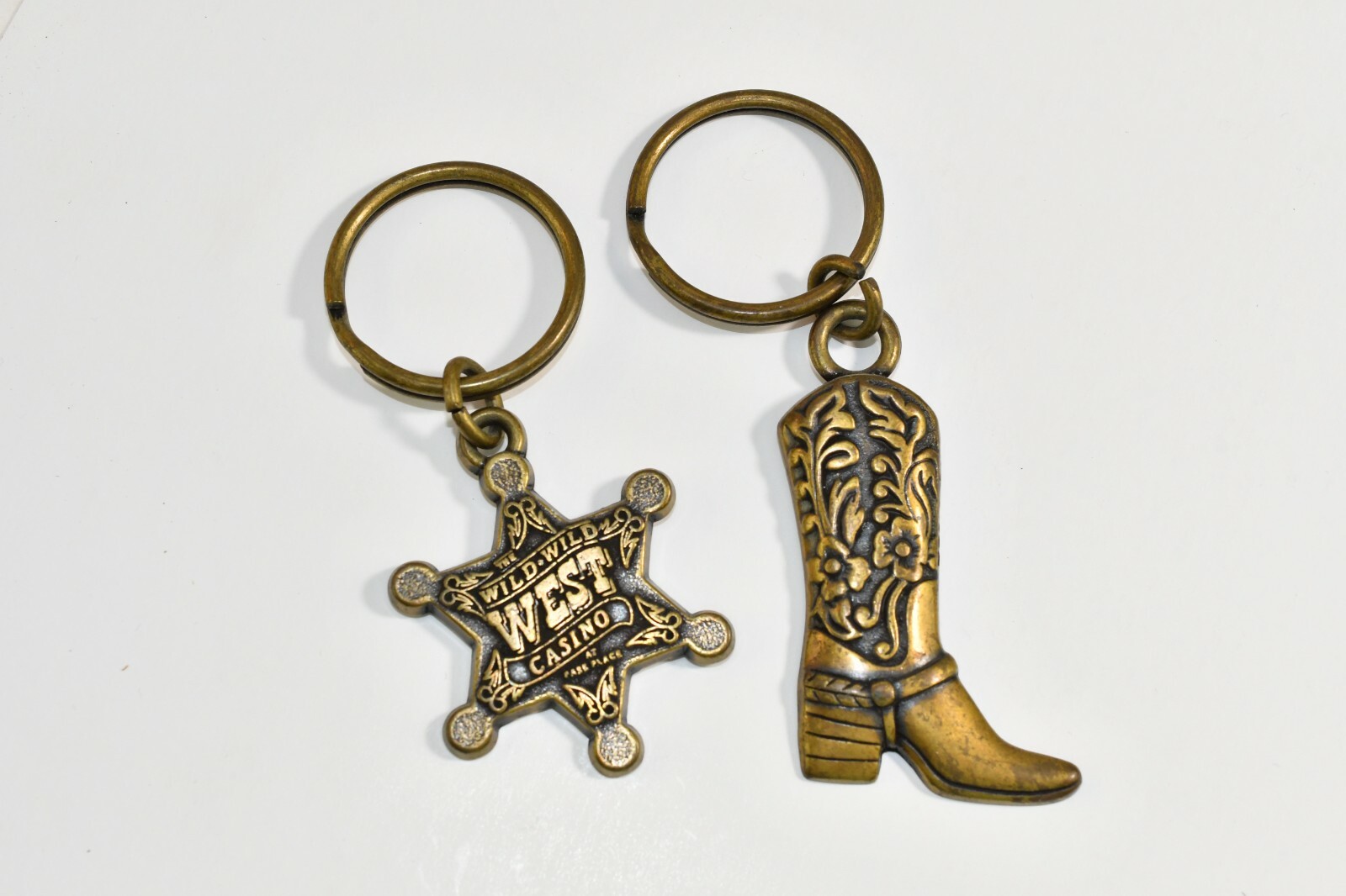 2 The Wild West Casino Collectible Souvenir Key Chains Atlantic City Advertising