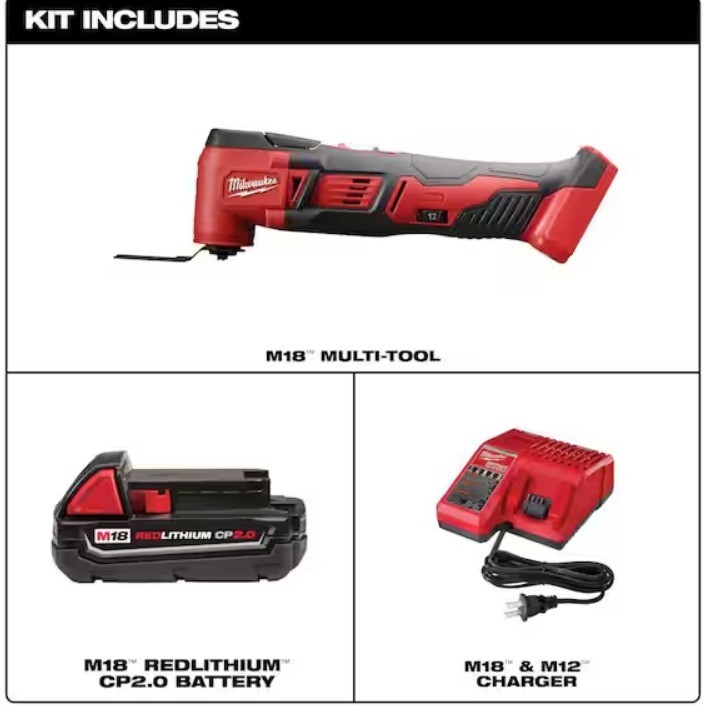 Milwaukee 2626-21 M18 Cordless LITHIUM-ION Multi-Tool Kit