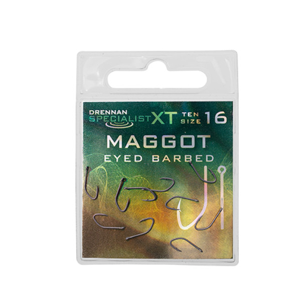 Drennan Specialist XT Maggot Strong High Carbon Steel Specialist Fishing Hooks
