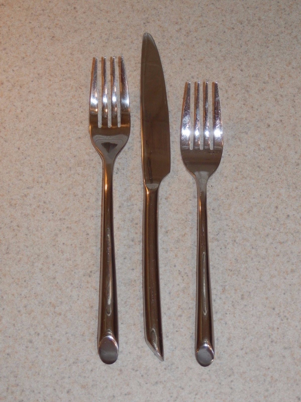 TOWLE STAINLESS FLATWARE WAVE PATTERN 3 PIECE BATCH
