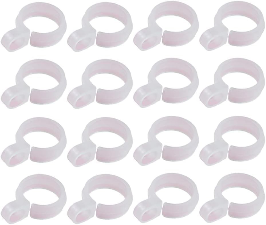 50Pcs White Plastic Windproof Hanger Hooks Clothes Hanger Buckle Clip Laundry...